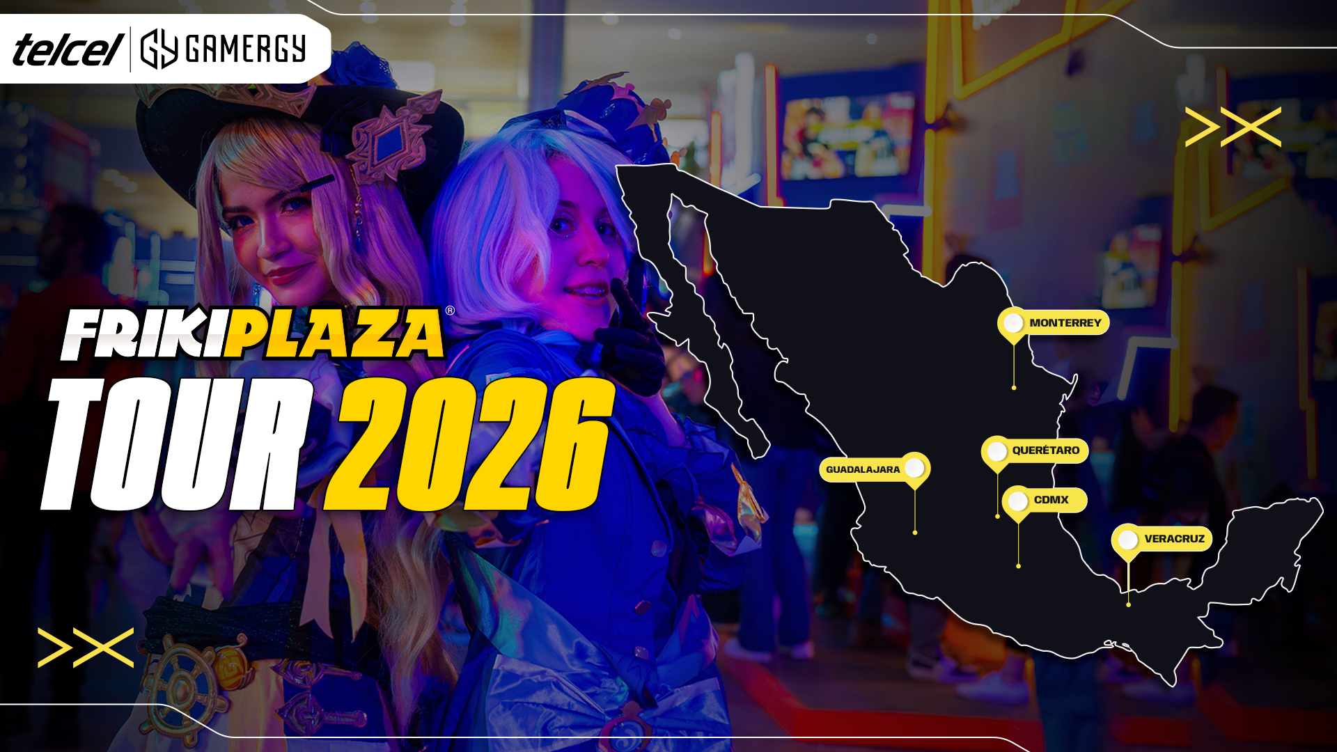 La emoción del gaming y el entretenimiento llega a México de la mano del Telcel GAMERGY: Frikiplaza Tour