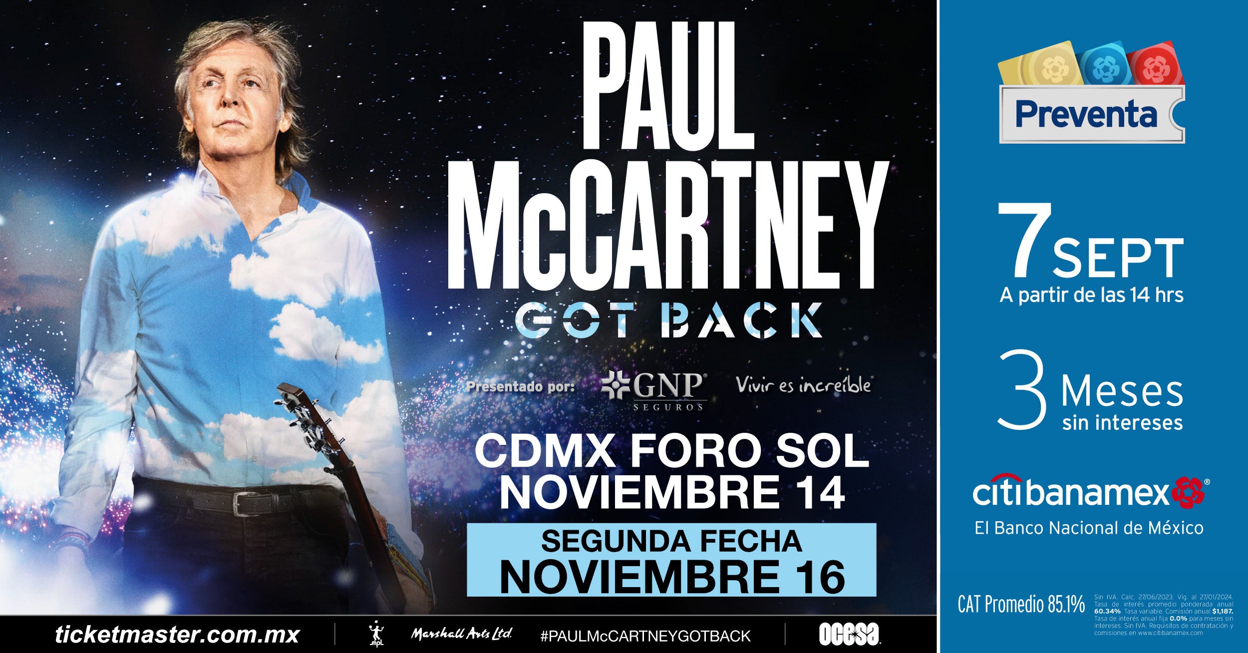 ¡Debido al éxito se confirma una segunda fecha de Paul McCartney en la CDMX! NEWS ¡Debido al éxito se confirma una segunda fecha de Paul McCartney en la CDMX!