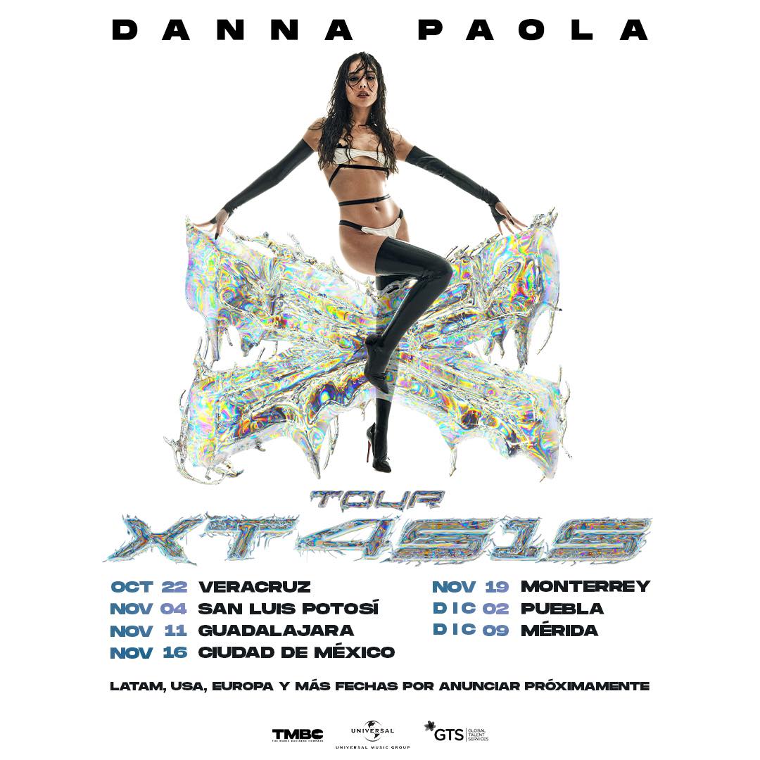 DANNA PAOLA: ¡LA ESTRELLA INTERNACIONAL DARÁ CONCIERTOS EN GUADALAJARA, CIUDAD DE MÉXICO, MONTERREY Y MÉRIDA!