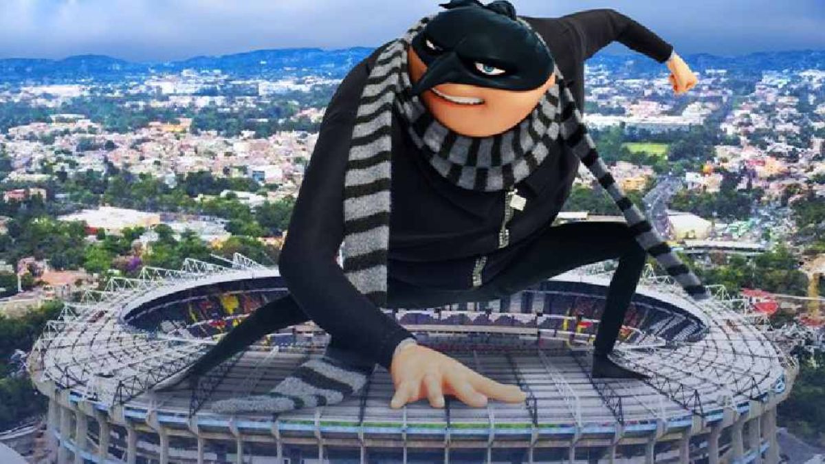 GRU Y LOS MINIONS SE ROBARON EL AUDIO DEL ESTADIO AZTECA DURANTE EL PARTIDO DE CUARTOS DE FINAL DE AMÉRICA VS PACHUCA