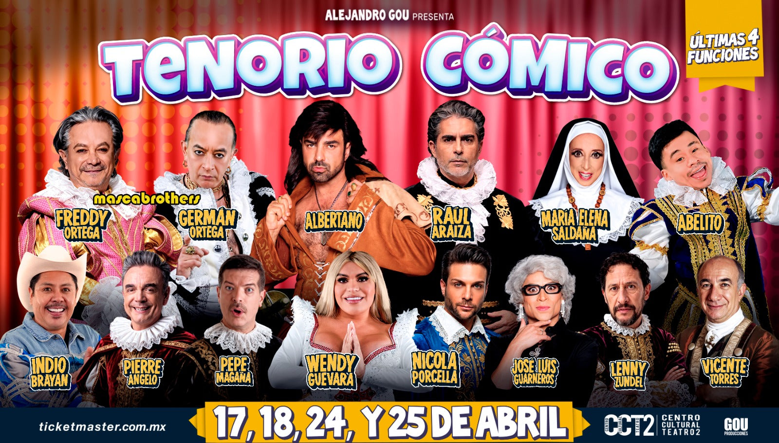 4 últimas funciones de El Tenorio Cómico en el CCT2