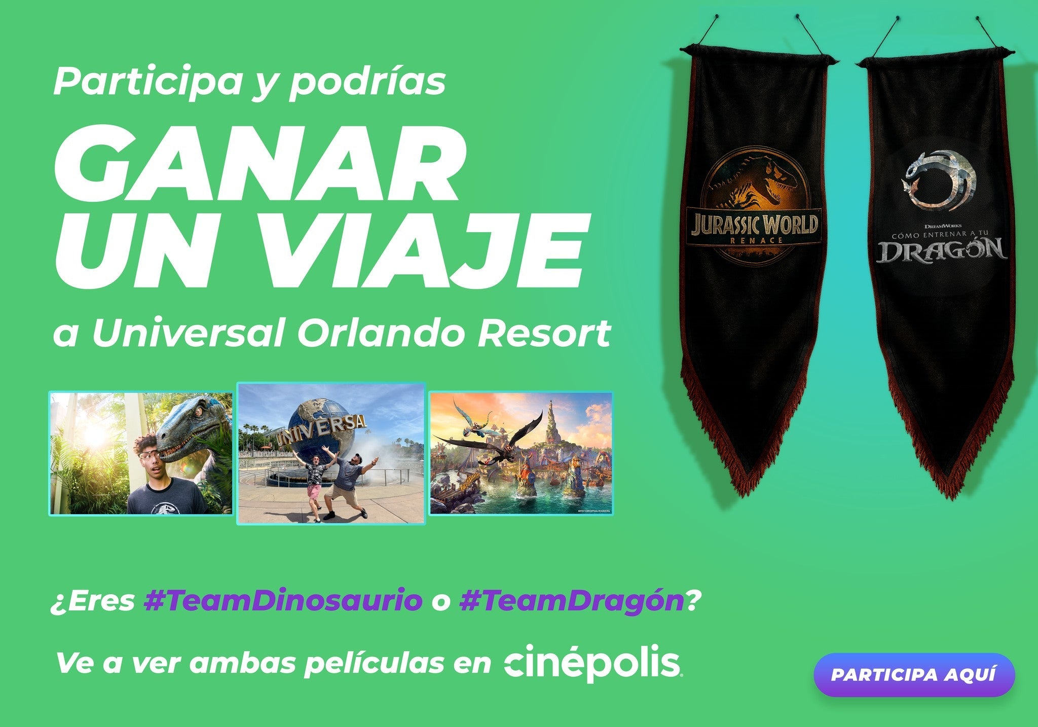 Cinépolis | ¿Eres #TeamDragón o #TeamDinosaurio?