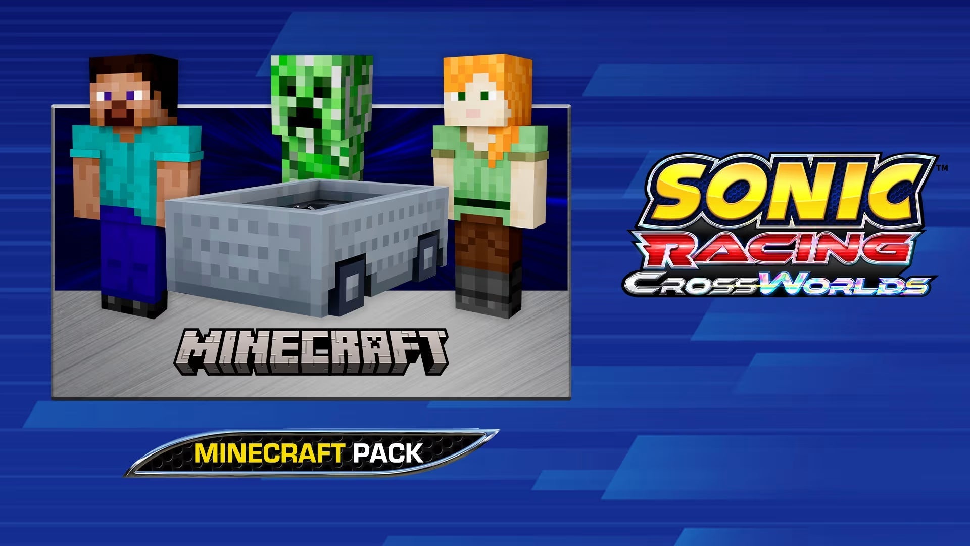 El Pack Minecraft ya disponible de manera oficial para Sonic Racing: CrossWorlds