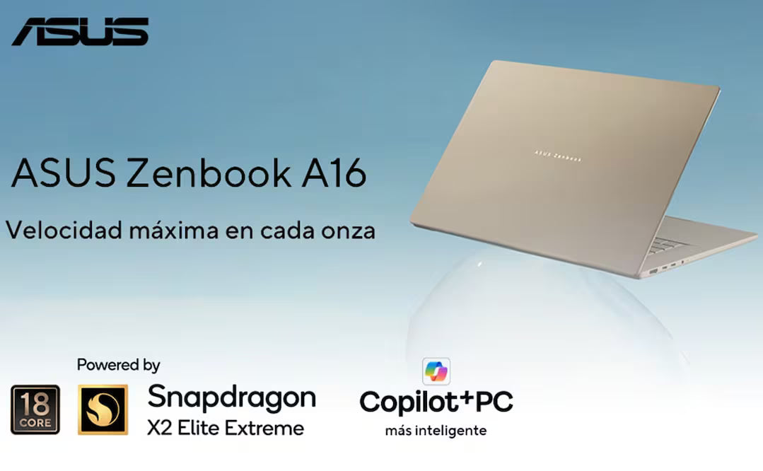 ASUS lanza en México la nueva Zenbook A16, la laptop con más de 21 horas de batería
