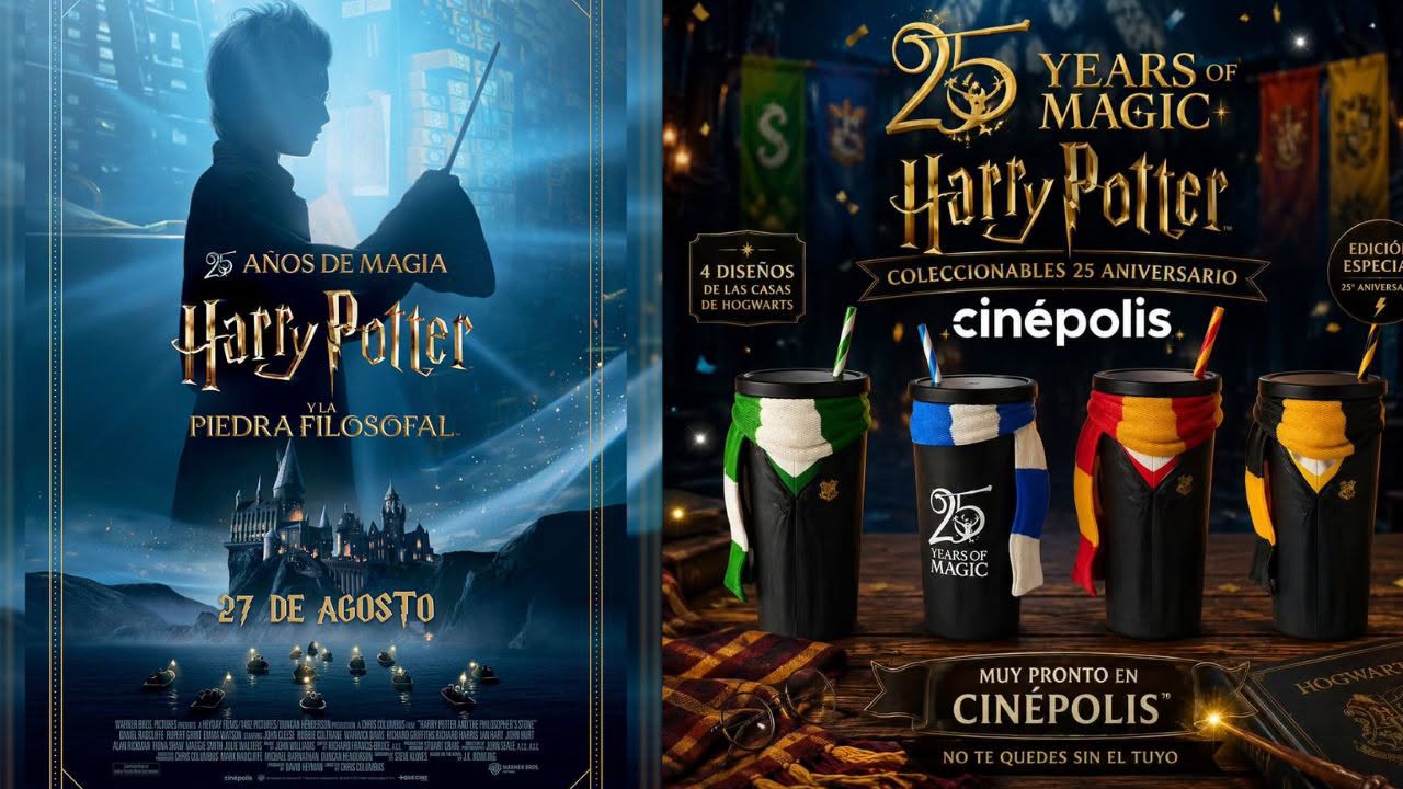 Harry Potter y la Piedra Filosofal: Menú Temático y promocionales disponibles en Cinépolis