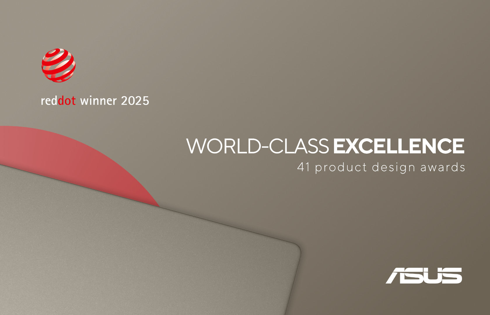 ASUS gana 41 prestigiosos premios Red Dot Design Awards por el diseño de productos 2025, mostrando una excelencia de clase mundial