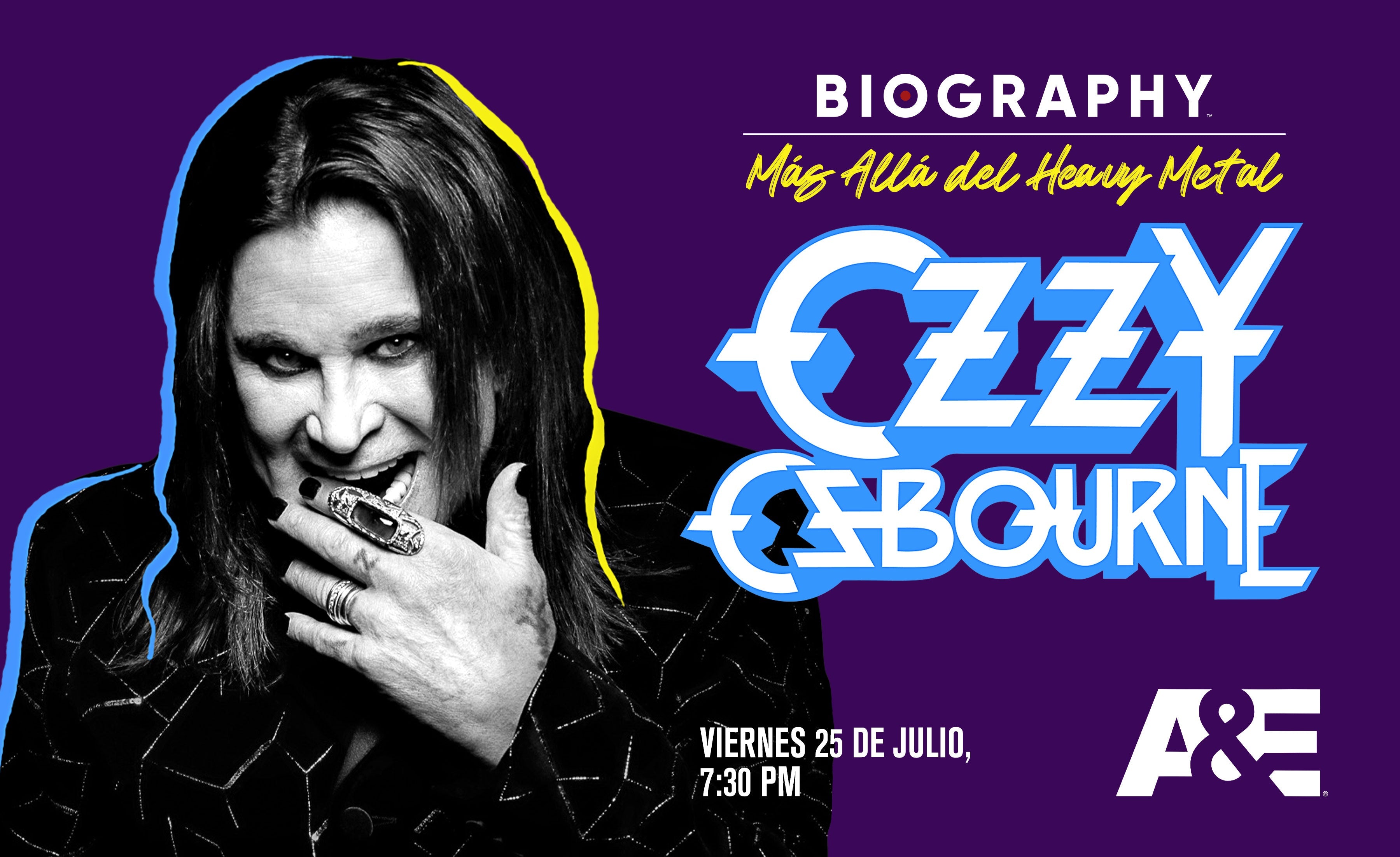 A&E RINDE HOMENAJE A OZZY OSBOURNE CON LA REPOSICIÓN DE SU BIOGRAFÍA “LAS NUEVE VIDAS DE OZZY OSBOURNE”, VIERNES 25 DE JULIO A LAS 19:30 HS.