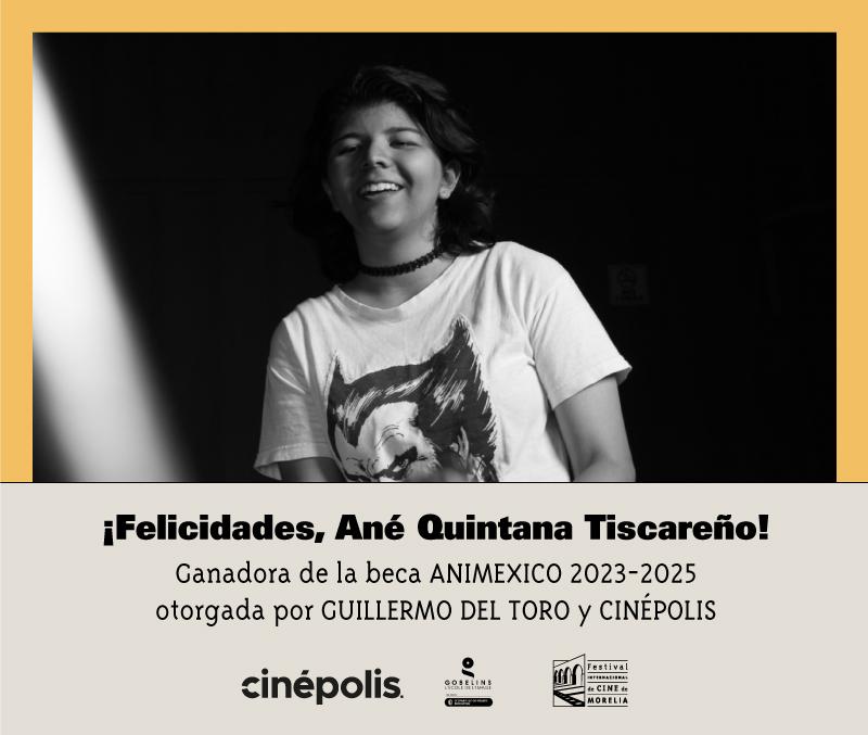 Cinépolis y Guillermo del Toro otorgan la Beca ANIMEXICO 2023 a una joven promesa del talento mexicano