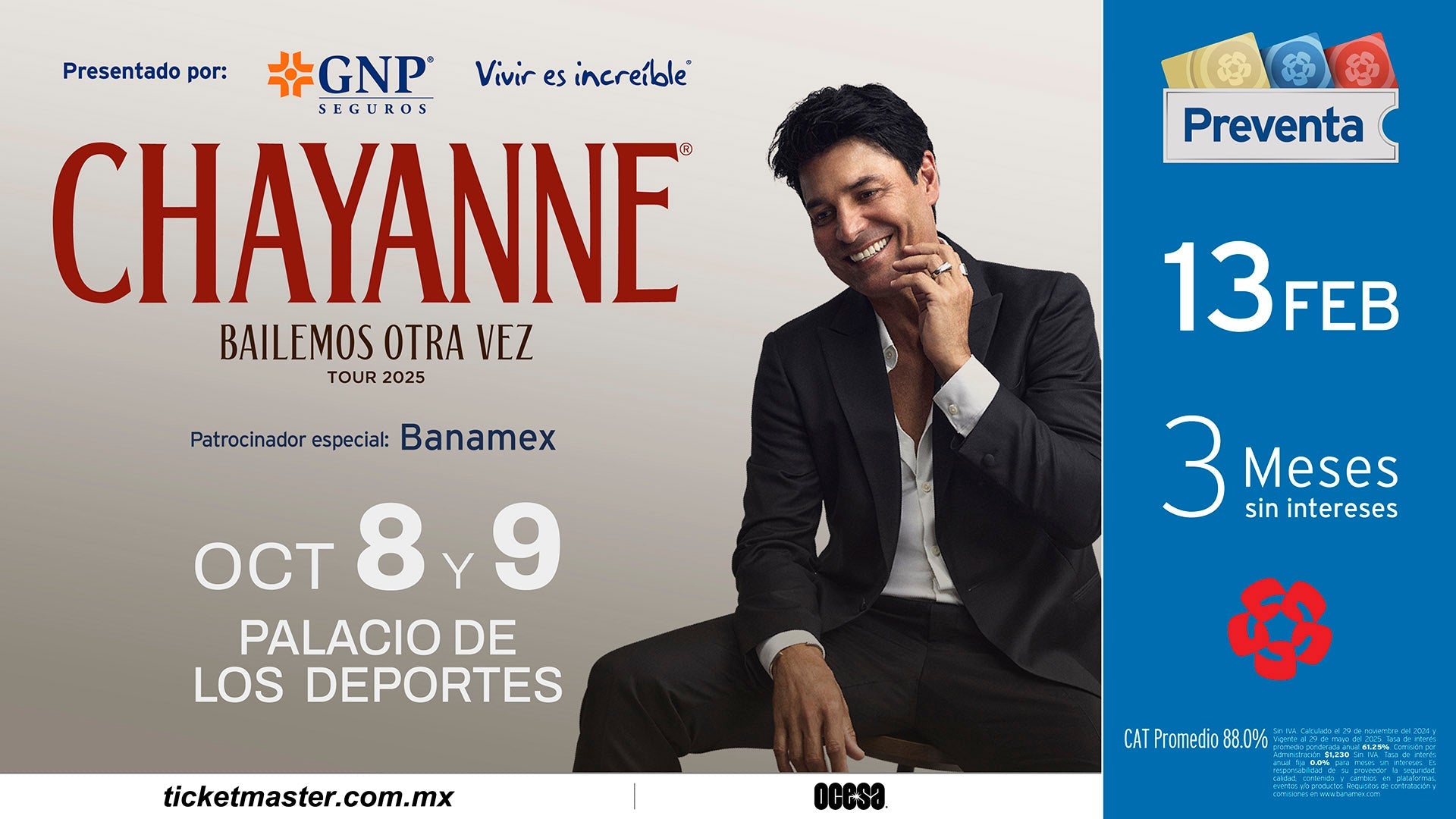 Chayanne abre una segunda etapa de su gira por México