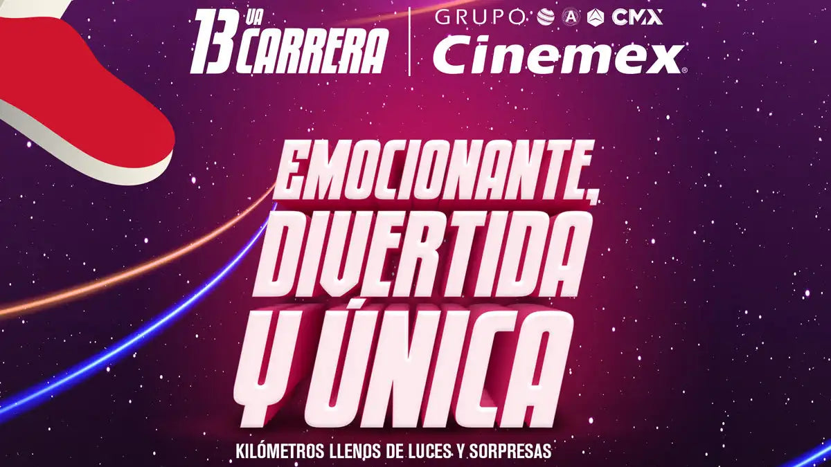 ¡LA 13a edición de la Carrera Grupo Cinemex llega el próximo 15 de junio!