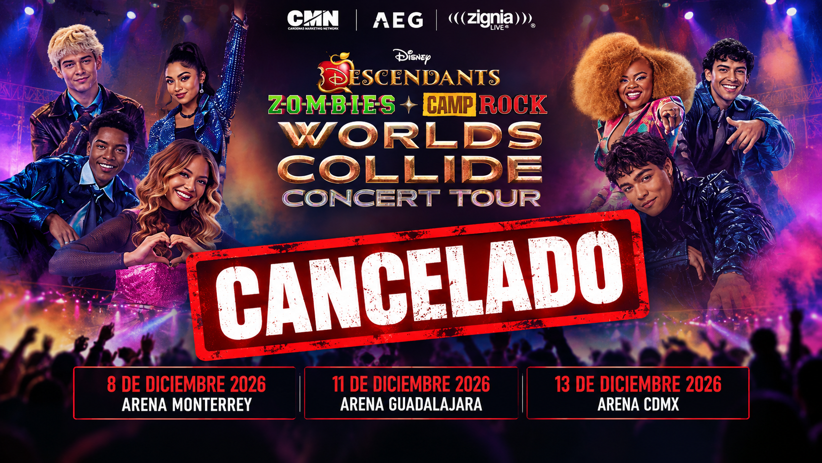 Cancelan el Worlds Collide Tour en México: conoce las fechas afectadas y cómo solicitar tu reembolso