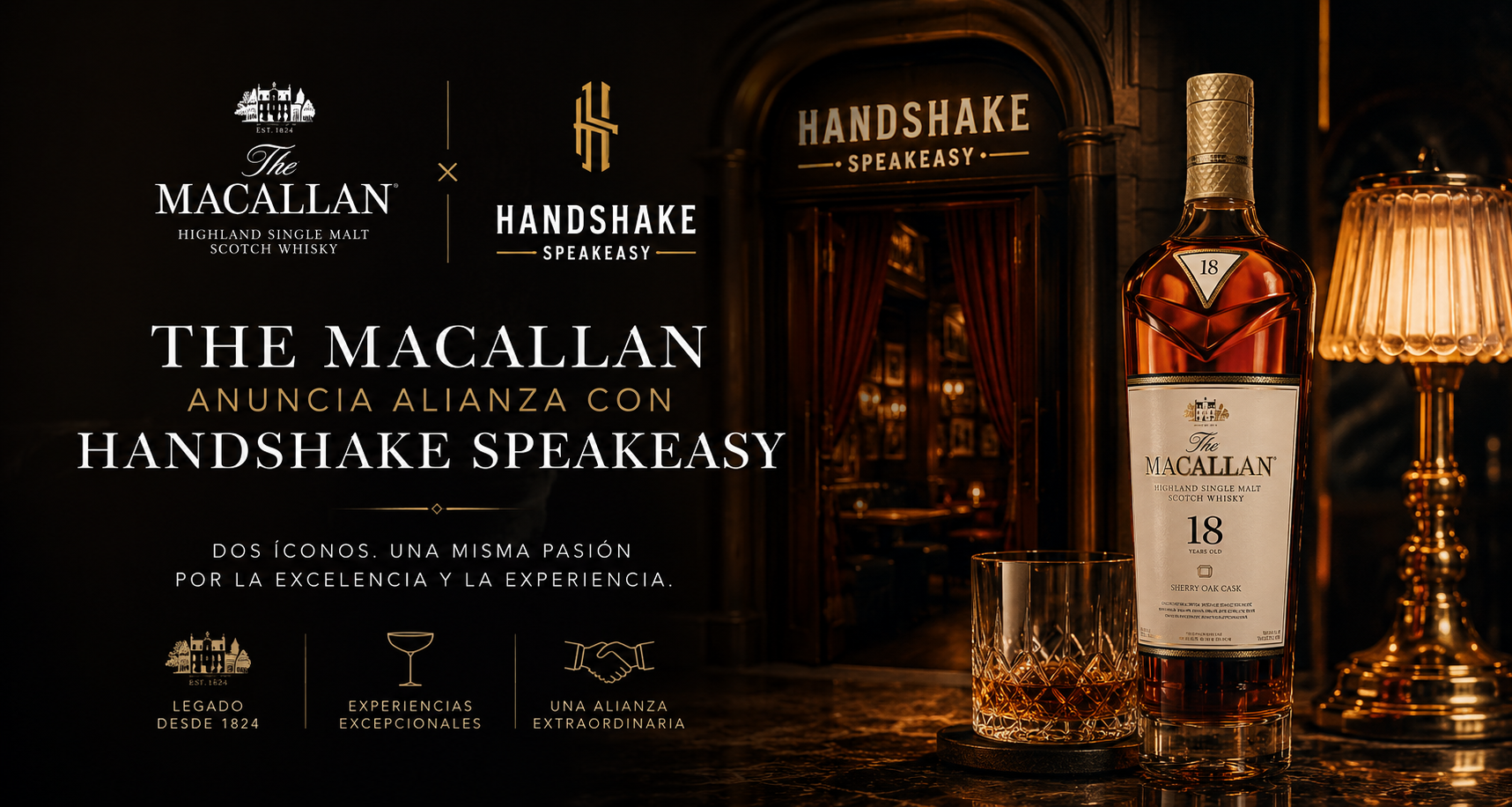 The Macallan anuncia alianza con Handshake Speakeasy y presenta una experiencia de alta coctelería en Rosewood Mandarina