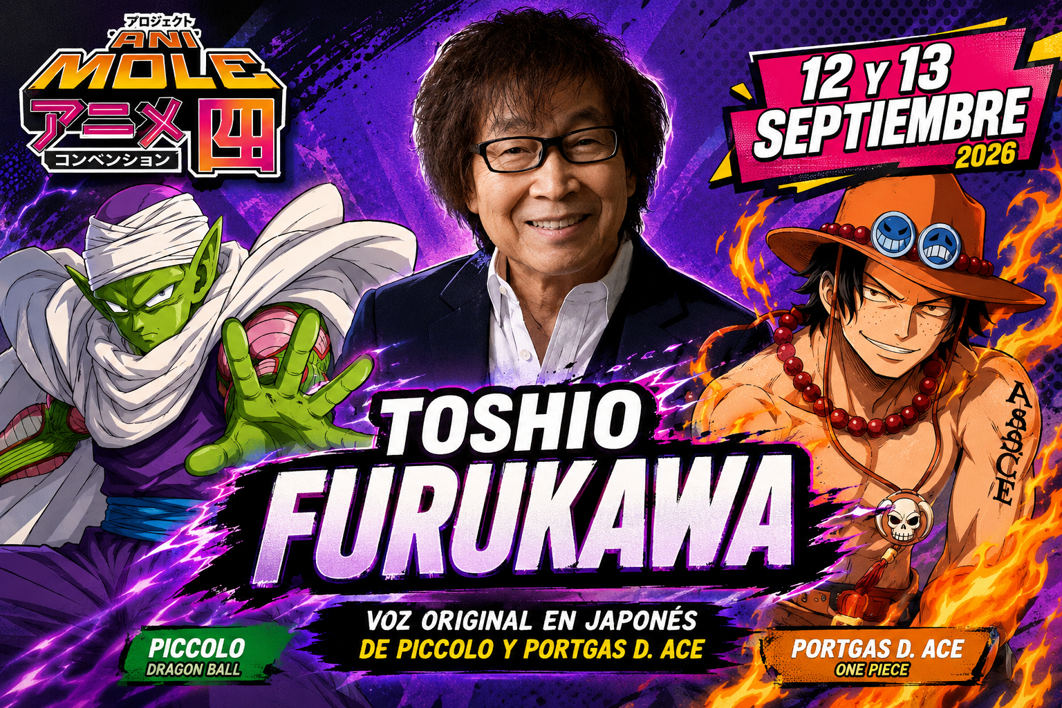 ¡La voz original de Piccolo llega a México! Toshio Furukawa estará en AniMole 4