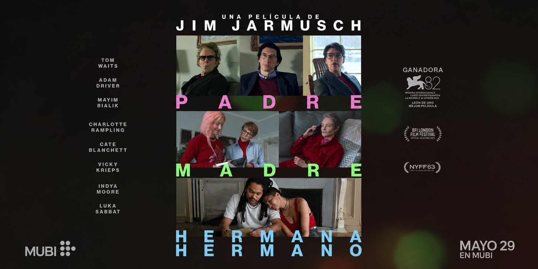 'PADRE MADRE HERMANA HERMANO' DE JIM JARMUSCH EN MUBI ESTE 29 DE MAYO
