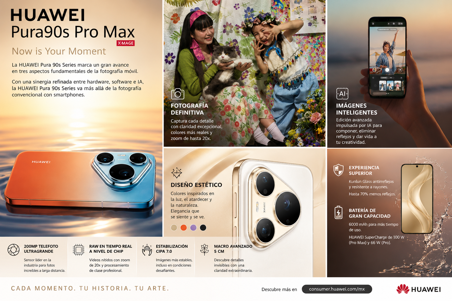 Now is Your Moment: presentamos la HUAWEI Pura 90s Series, la nueva referente en imagen móvil e innovación estética