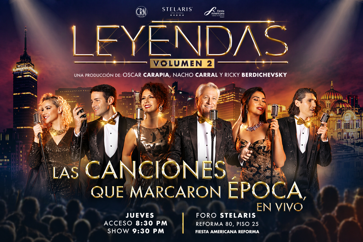 Leyendas Volumen 2: una noche de nostalgia y música inolvidable en la CDMX