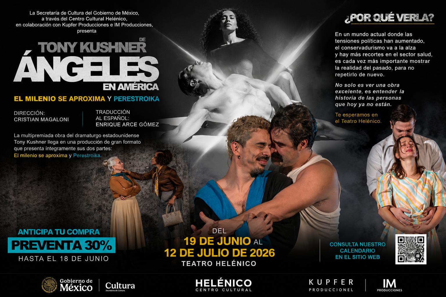 ÁNGELES EN AMÉRICA LLEGA AL TEATRO HELÉNICO CON EL ESTRENO EN MÉXICO DE PERESTROIKA