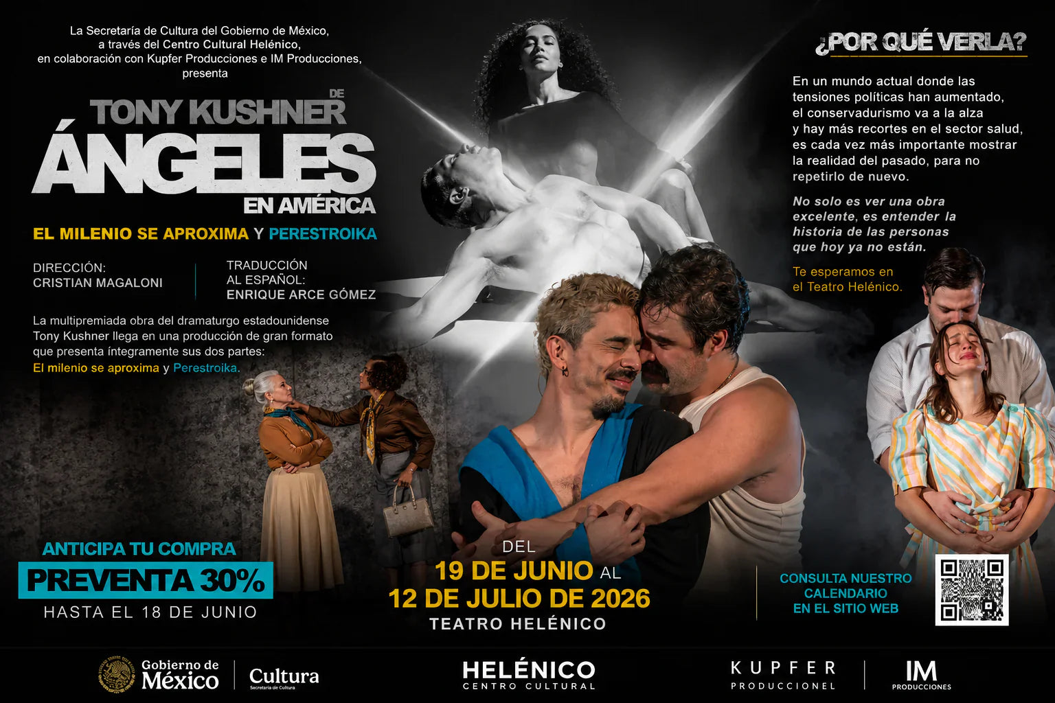 ÁNGELES EN AMÉRICA LLEGA AL TEATRO HELÉNICO
