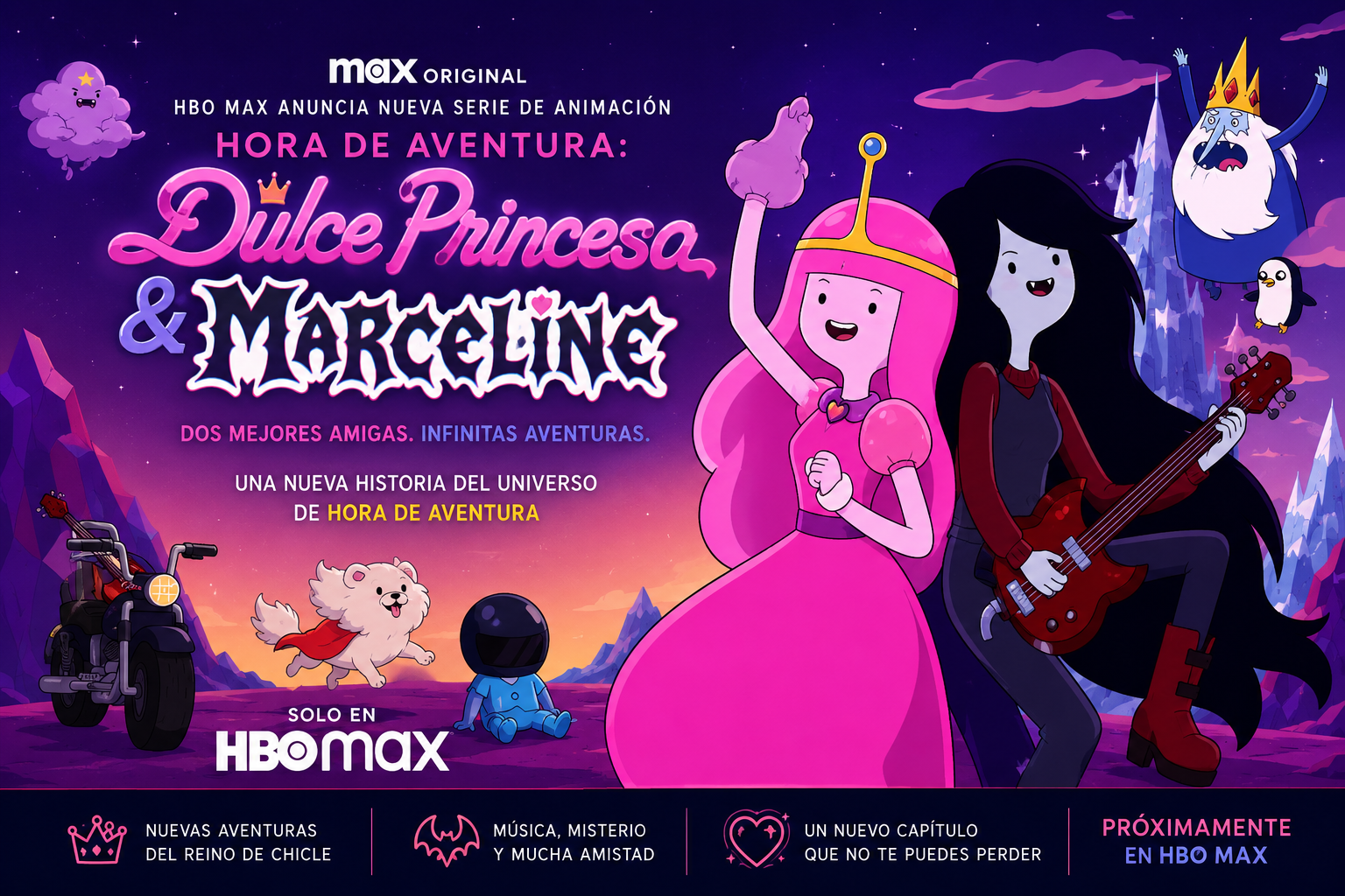 HBO MAX ANUNCIA NUEVA SERIE DE ANIMACIÓN 'HORA DE AVENTURA: DULCE PRINCESA Y MARCELINE'