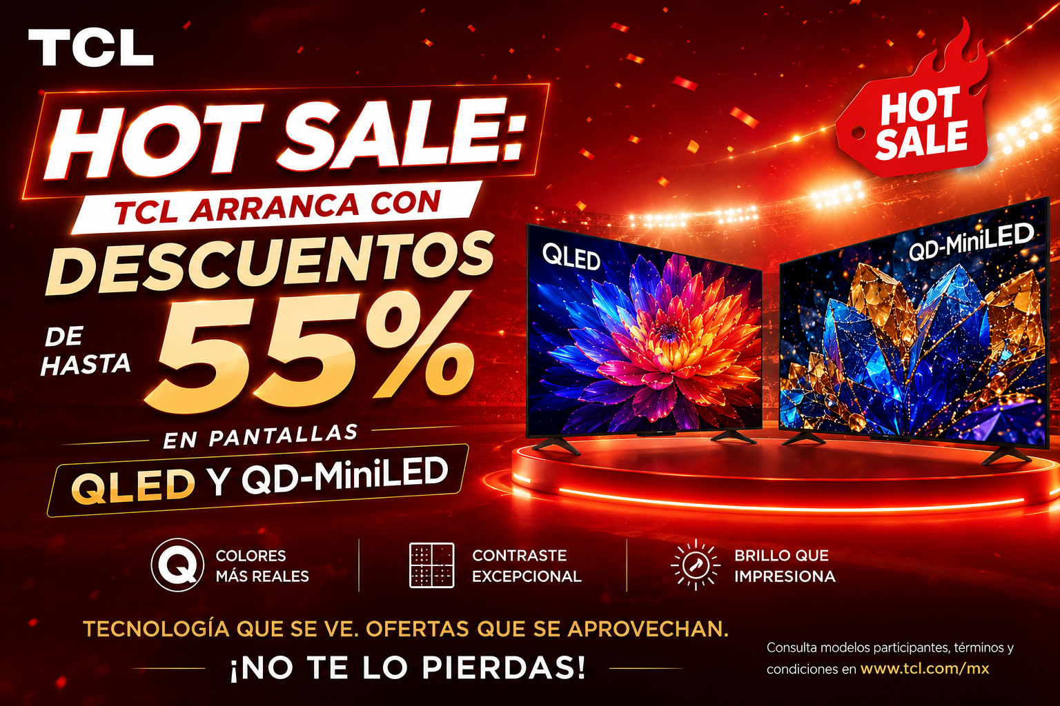 📺 Hot Sale: TCL arranca con descuentos de hasta 55% en pantallas QLED y QD-MiniLED