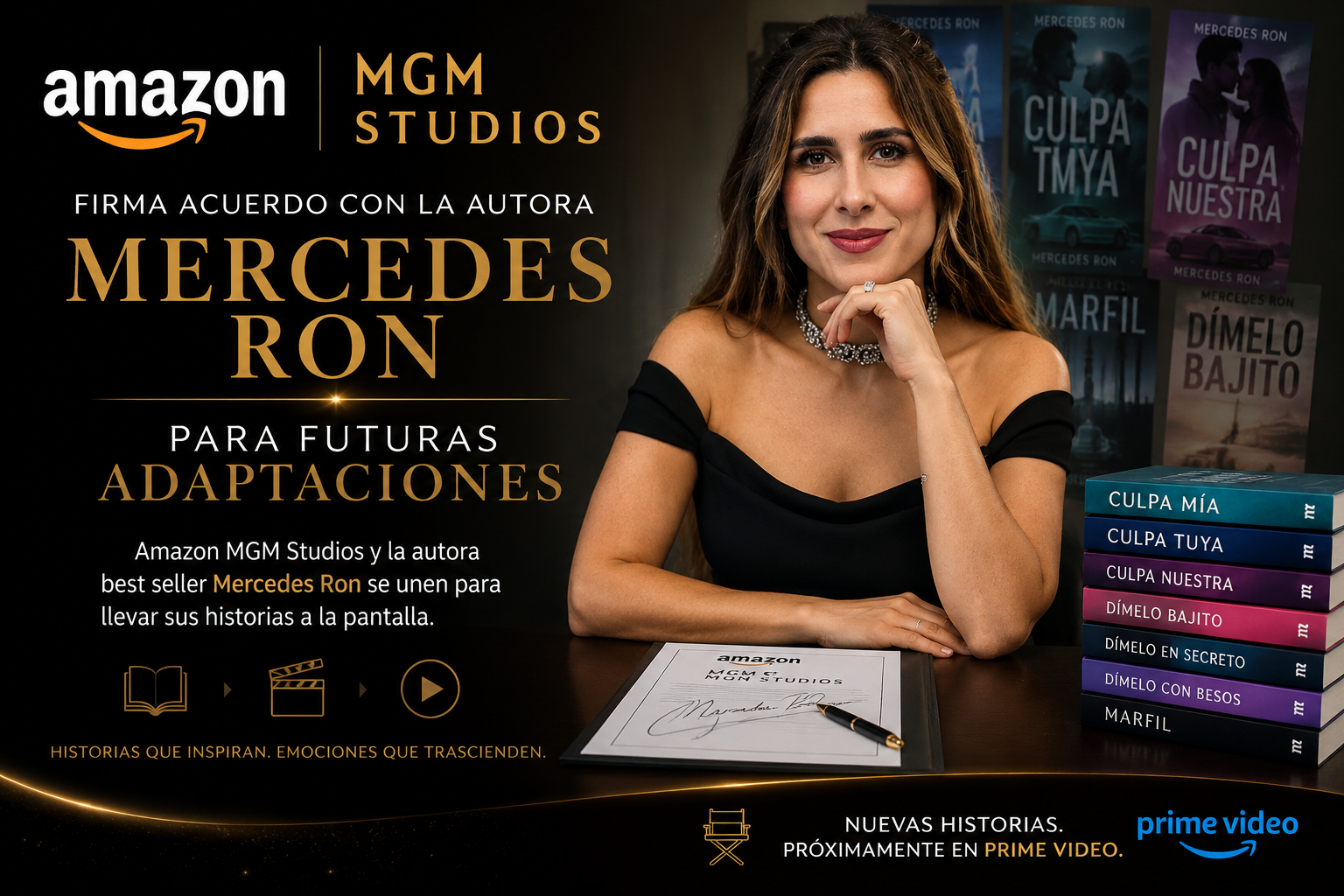 Amazon MGM Studios firma acuerdo con la autora Mercedes Ron para futuras adaptaciones