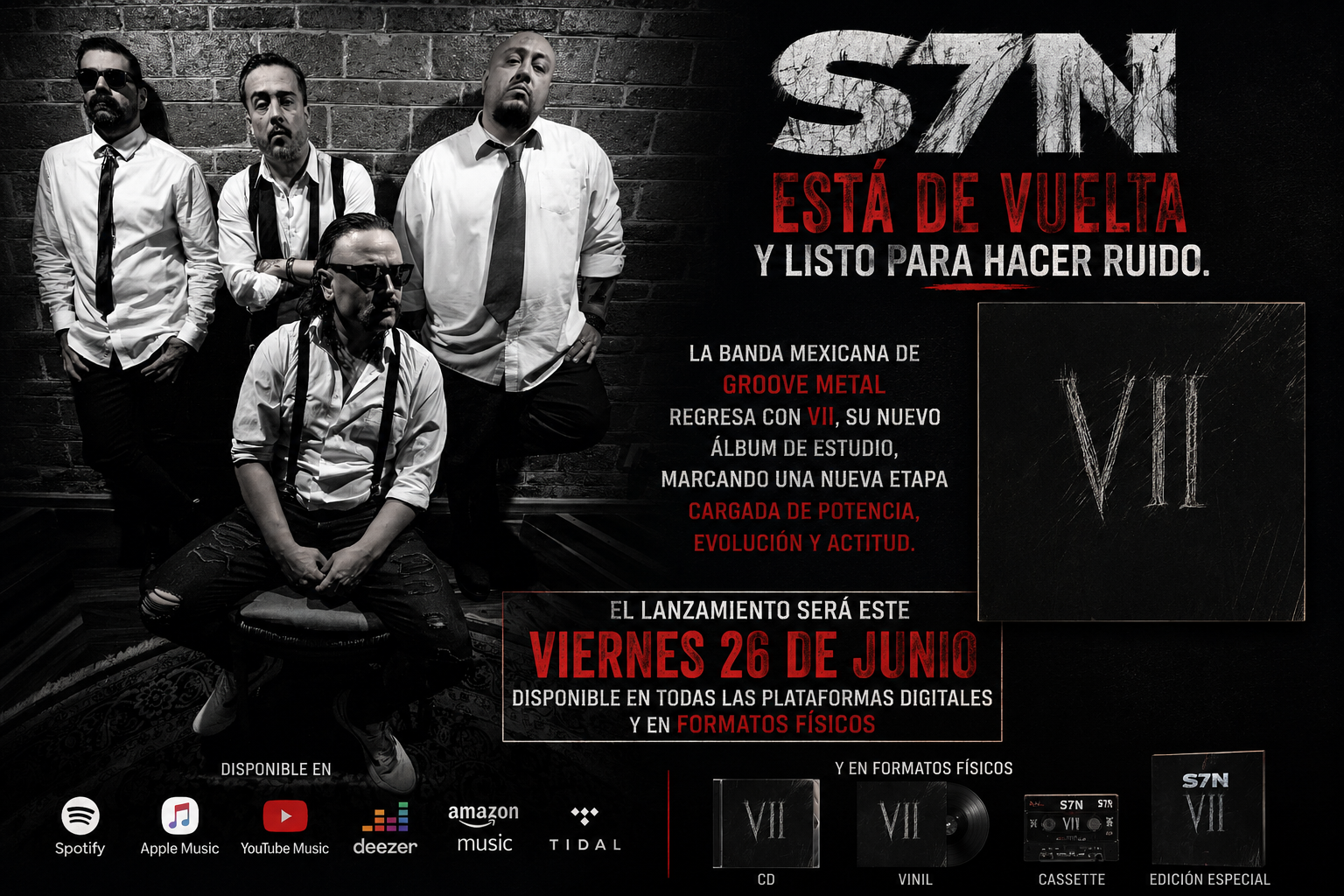 S7N REGRESA CON SU NUEVO ÁLBUM DE ESTUDIO: VII