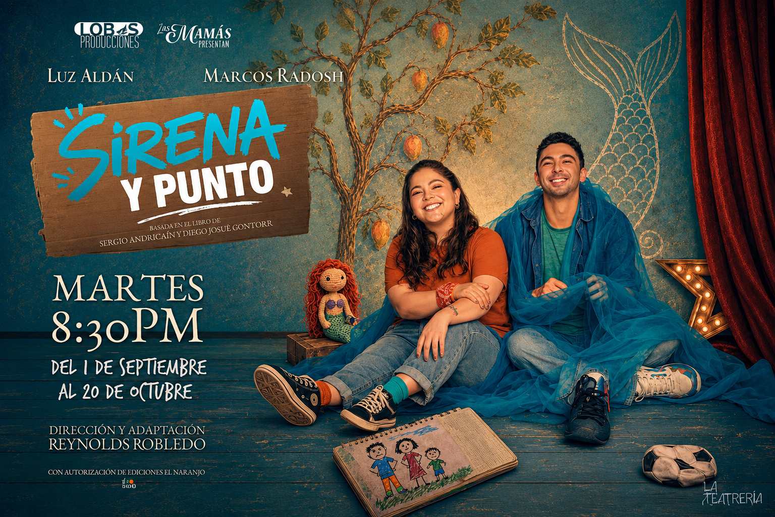 Sirena y Punto, una emotiva historia sobre la amistad, la imaginación y la libertad de ser, abre la venta de boletos para su temporada en La Teatrería.