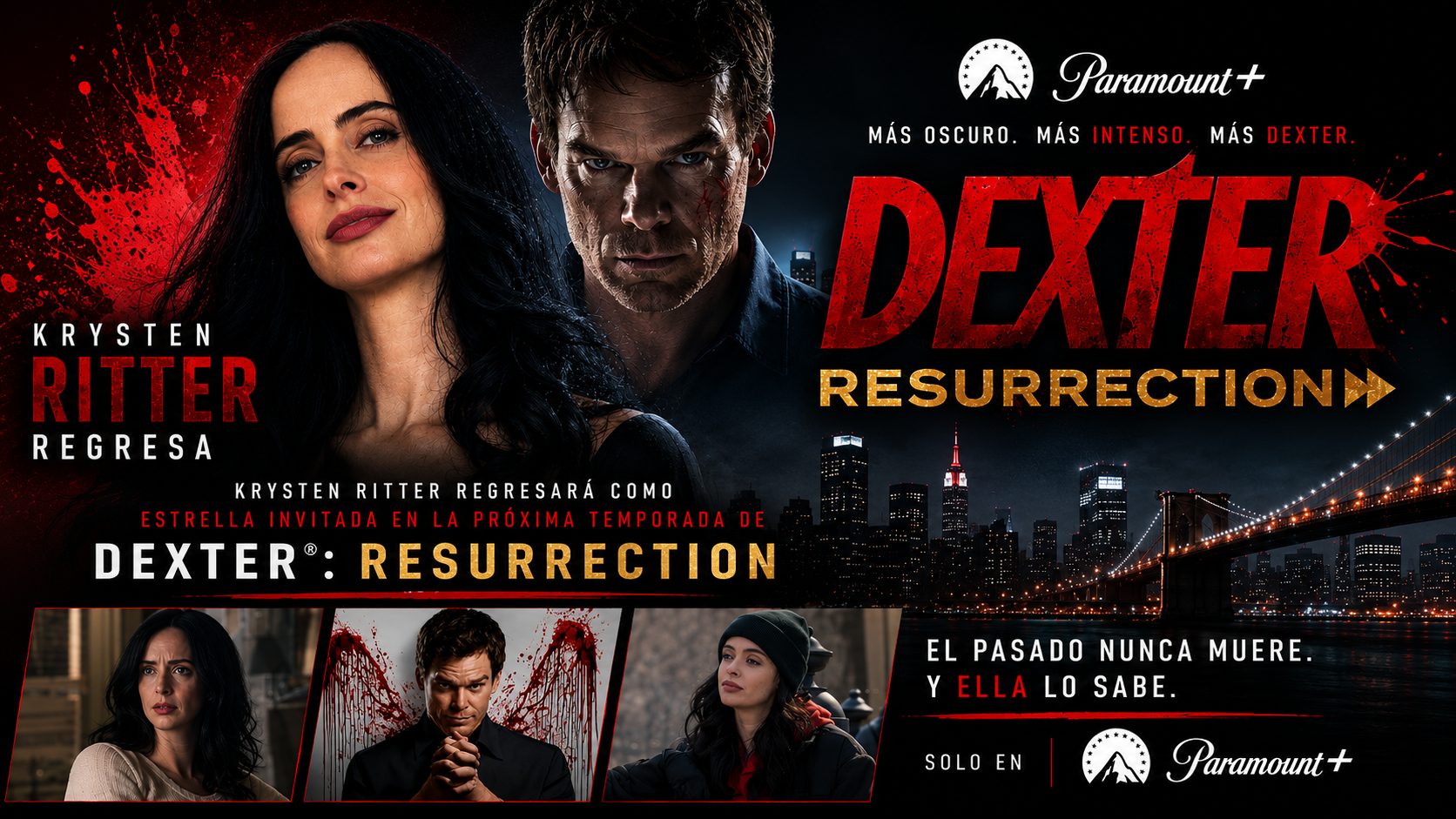 KRYSTEN RITTER REGRESA PARA LA NUEVA TEMPORADA DE DEXTER®: RESURRECTION EN PARAMOUNT+