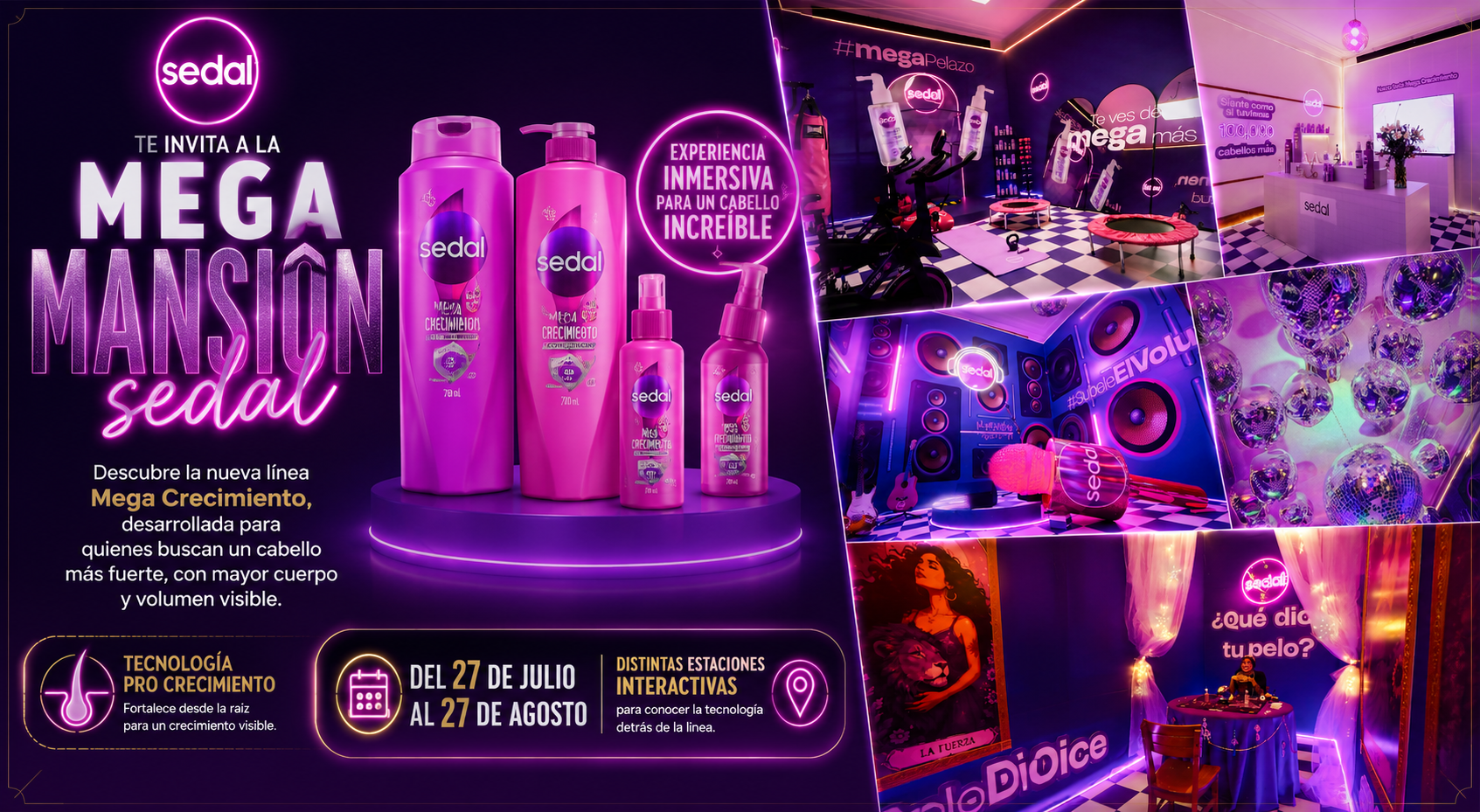 Sedal presenta la Mega Mansión Sedal: una experiencia inmersiva para llevar el volumen al máximo