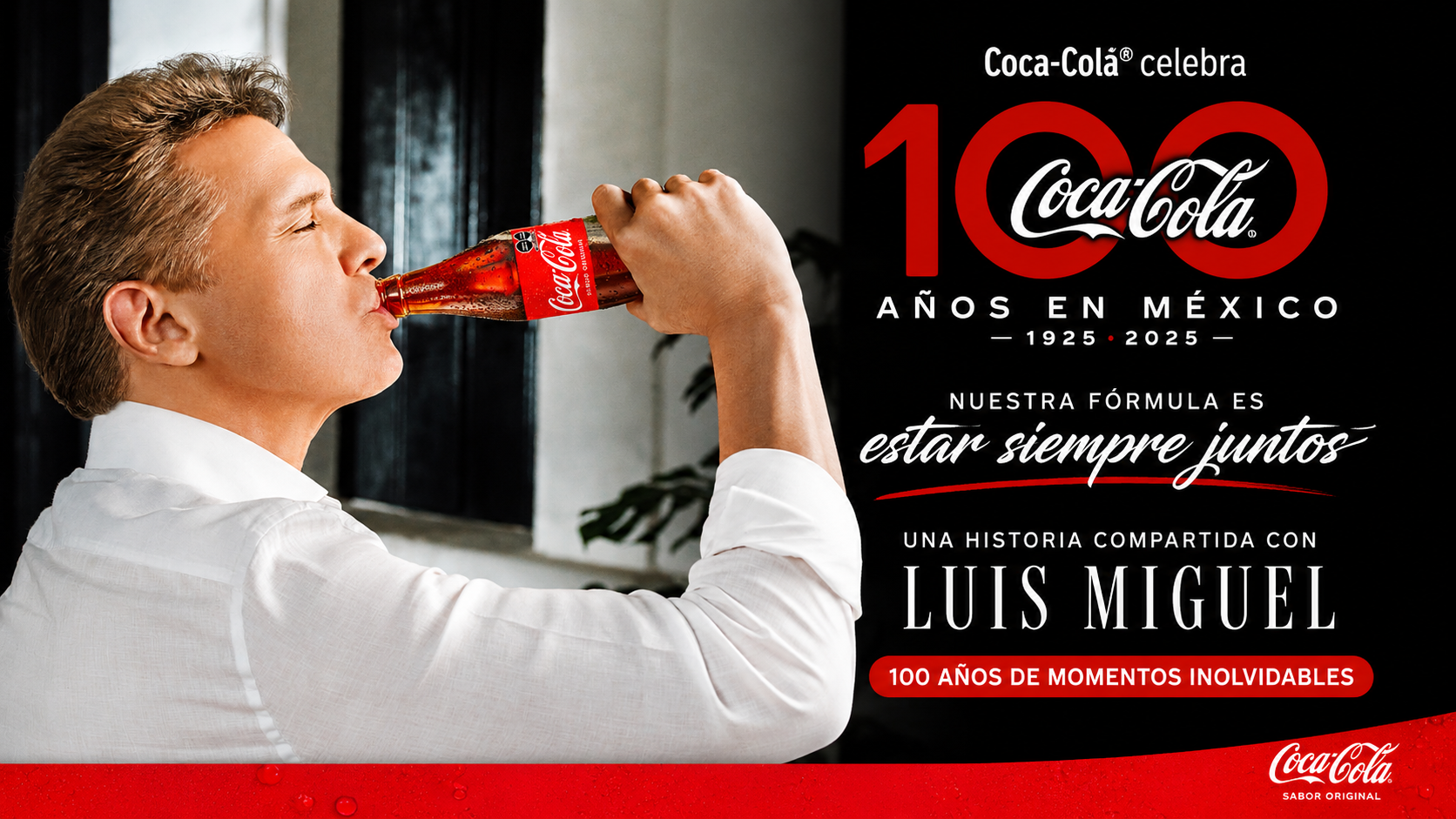 Luis Miguel y Coca-Cola celebran 100 años junto a México para recordar que la fórmula es estar siempre juntos