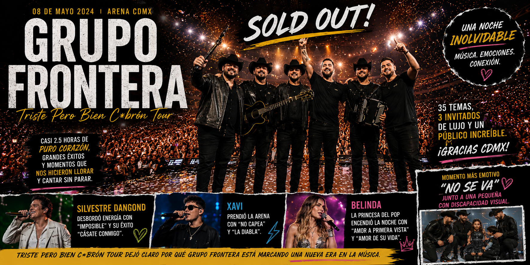 Grupo Frontera conquista la Arena CDMX con una noche llena de invitados, emociones y un sold out inolvidable