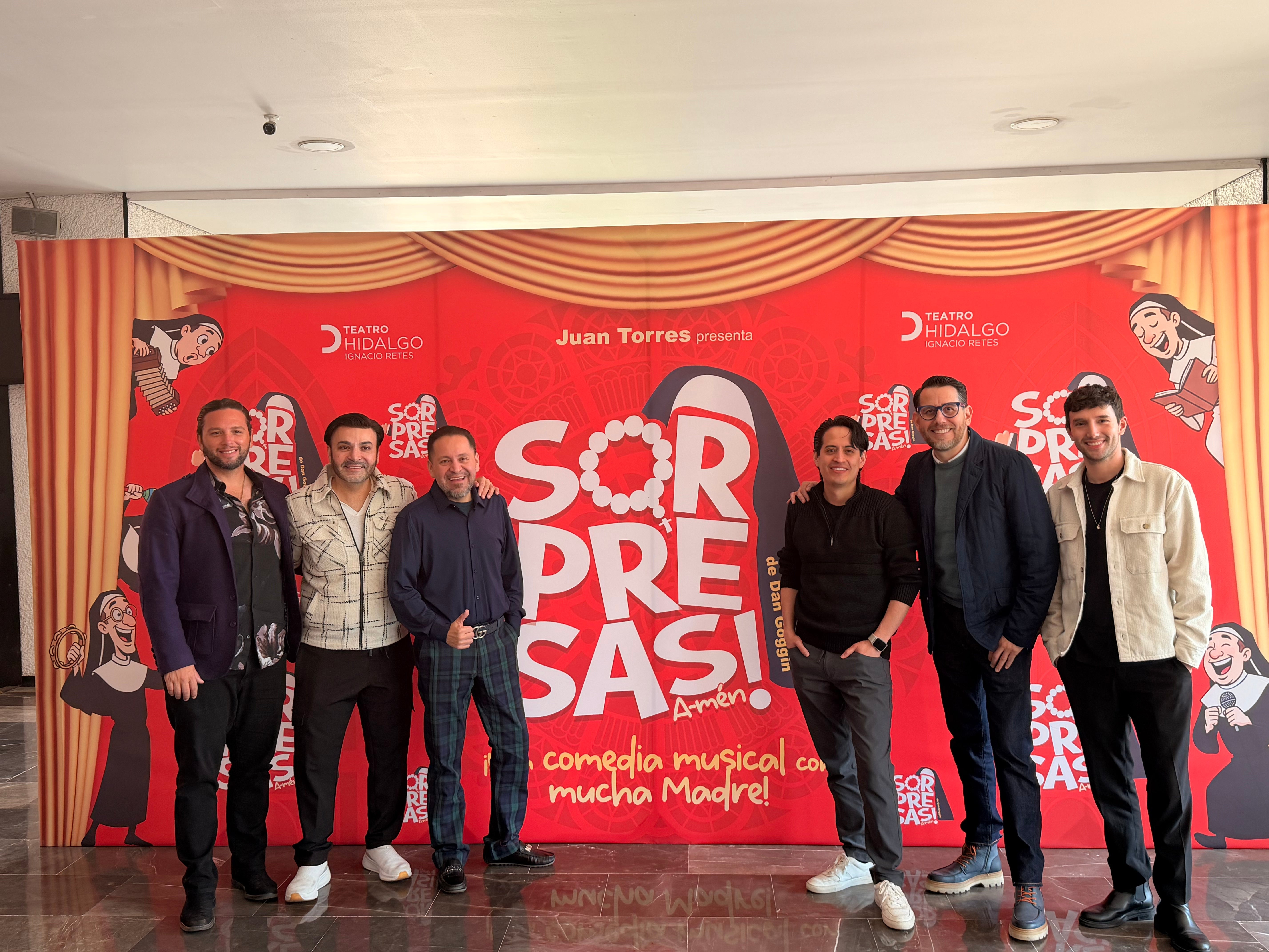 El musical “Sorpresas A-mén” regresa al Teatro Hidalgo con un gran elenco: Juan Torres, Eduardo Ibarra, Enrique Maddox, Oscar Acosta y Ricardo Díaz protagonizan el hilarante musical de Dan Goggin