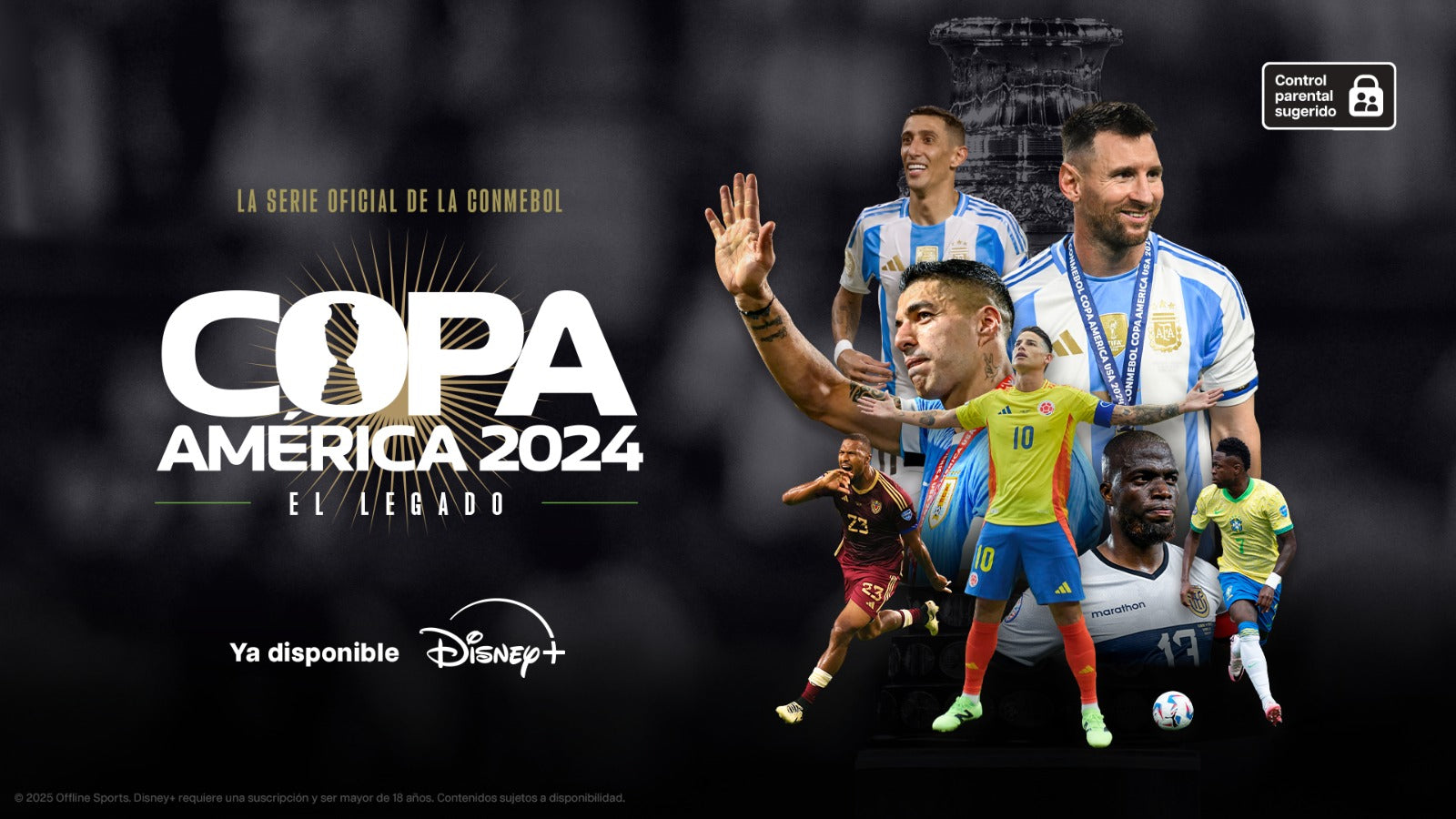 YA SE ENCUENTRA DISPONIBLE EXCLUSIVAMENTE EN DISNEY+ LA SERIE DOCUMENTAL COPA AMÉRICA 2024: EL LEGADO