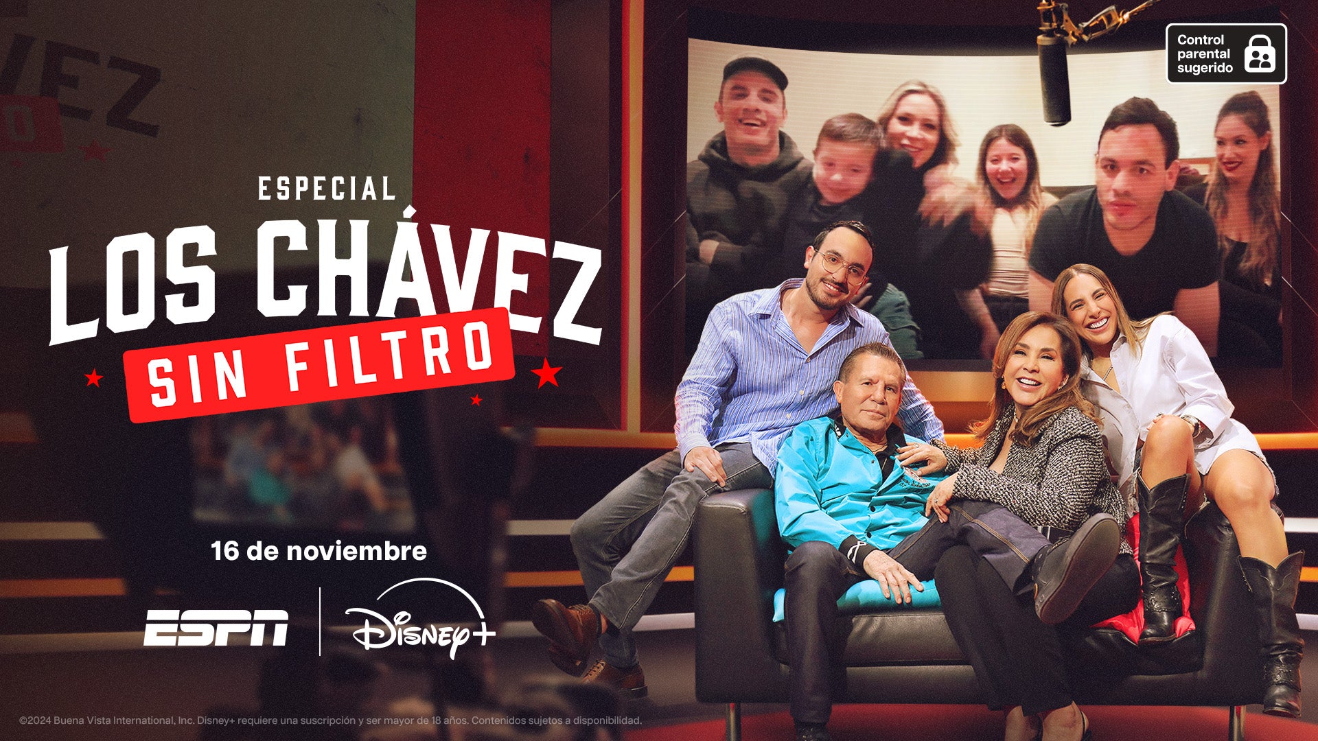 EL 16 DE NOVIEMBRE LLEGA A ESPN Y DISNEY+ EL ESPECIAL LOS CHÁVEZ, SIN FILTRO