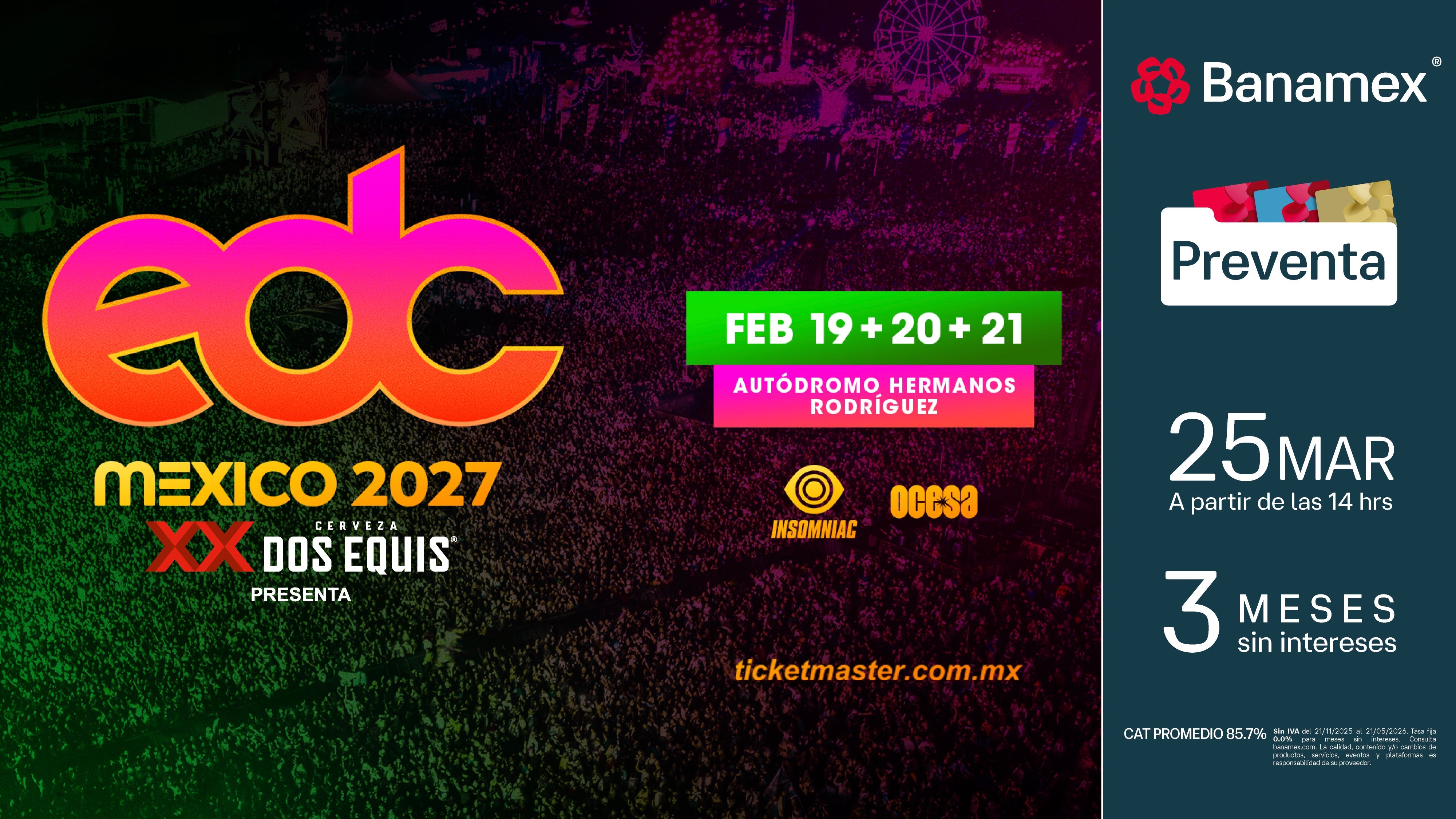 Electric Daisy Carnival México: La experiencia de música electrónica más grande de Latinoamérica regresa en su edición décimo tercera en este 2027