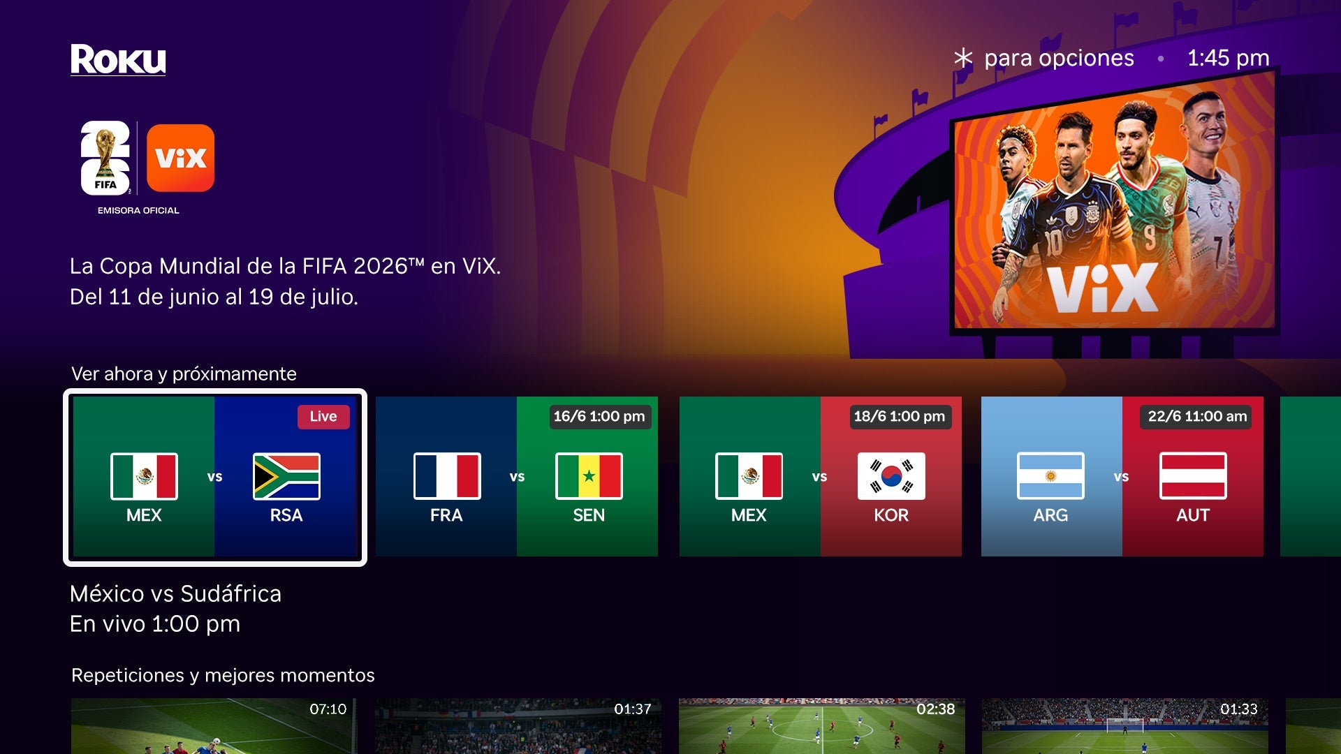 Zona de Futbol: Roku transforma la experiencia del torneo de futbol más esperado del año con acceso rápido a los partidos y funciones útiles