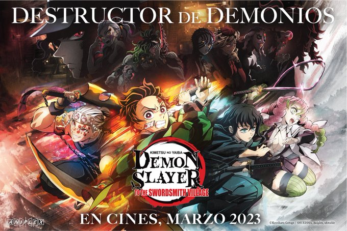 “Demon Slayer -Kimetsu no Yaiba- To the Swordsmith Village” se exhibirá en salas de cine de México y Americalatina a partir del 9 de marzo 2023.