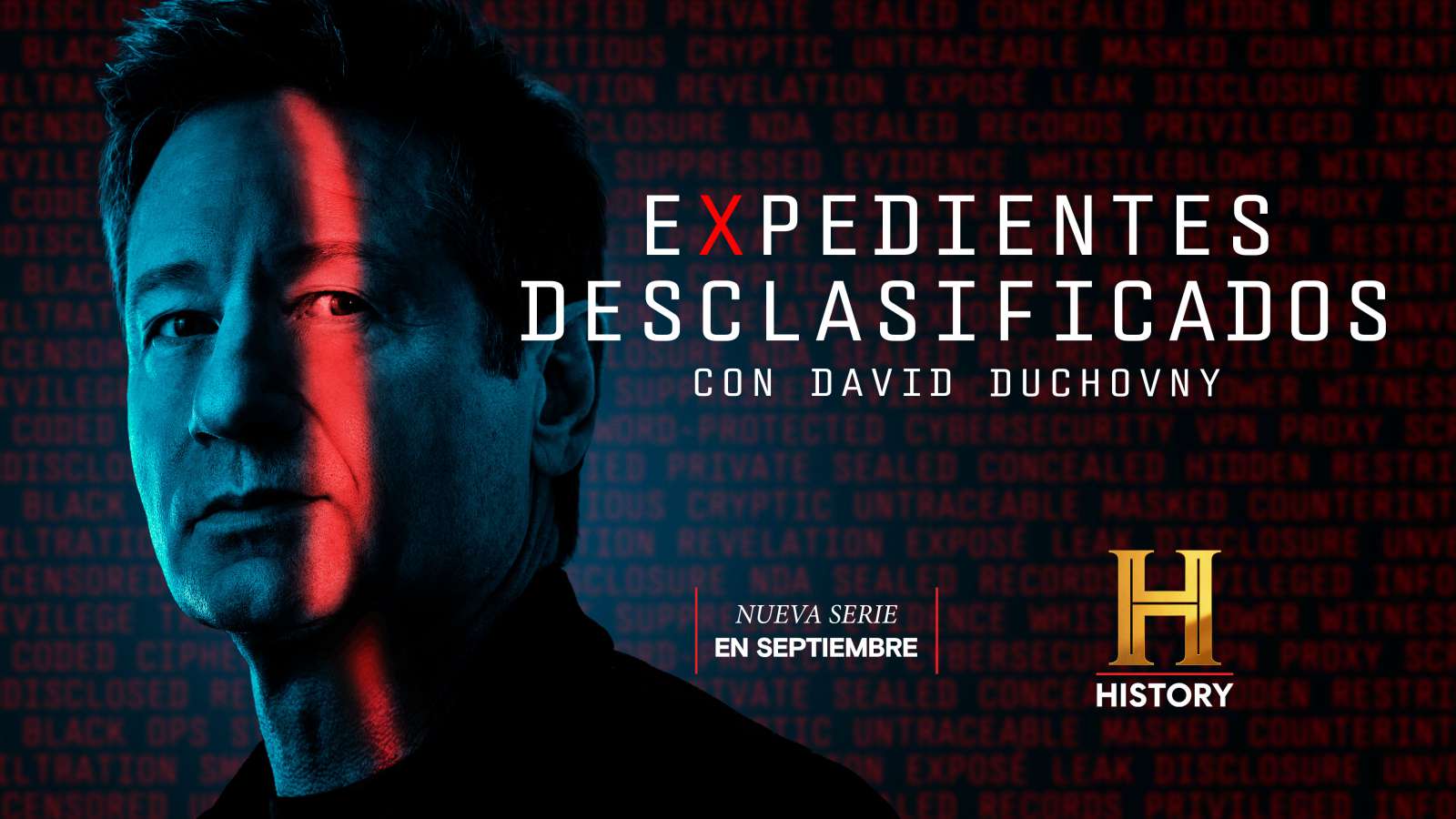 DAVID DUCHOVNY LLEGA A HISTORY PARA PRESENTAR “EXPEDIENTES DESCLASIFICADOS”