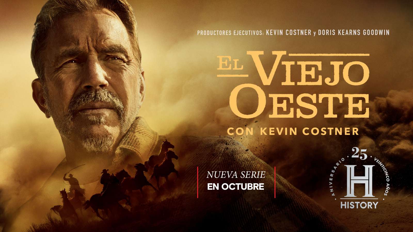 HISTORY CELEBRA SUS 25 AÑOS EN AMÉRICA LATINA CON EL GRAN ESTRENO DE LA SERIE DOCUMENTAL “EL VIEJO OESTE CON KEVIN COSTNER”