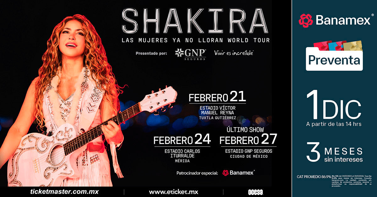 Shakira anuncia nuevas fechas de su gira en México tras ser reconocida por Billboard como la más taquillera de todos los tiempos