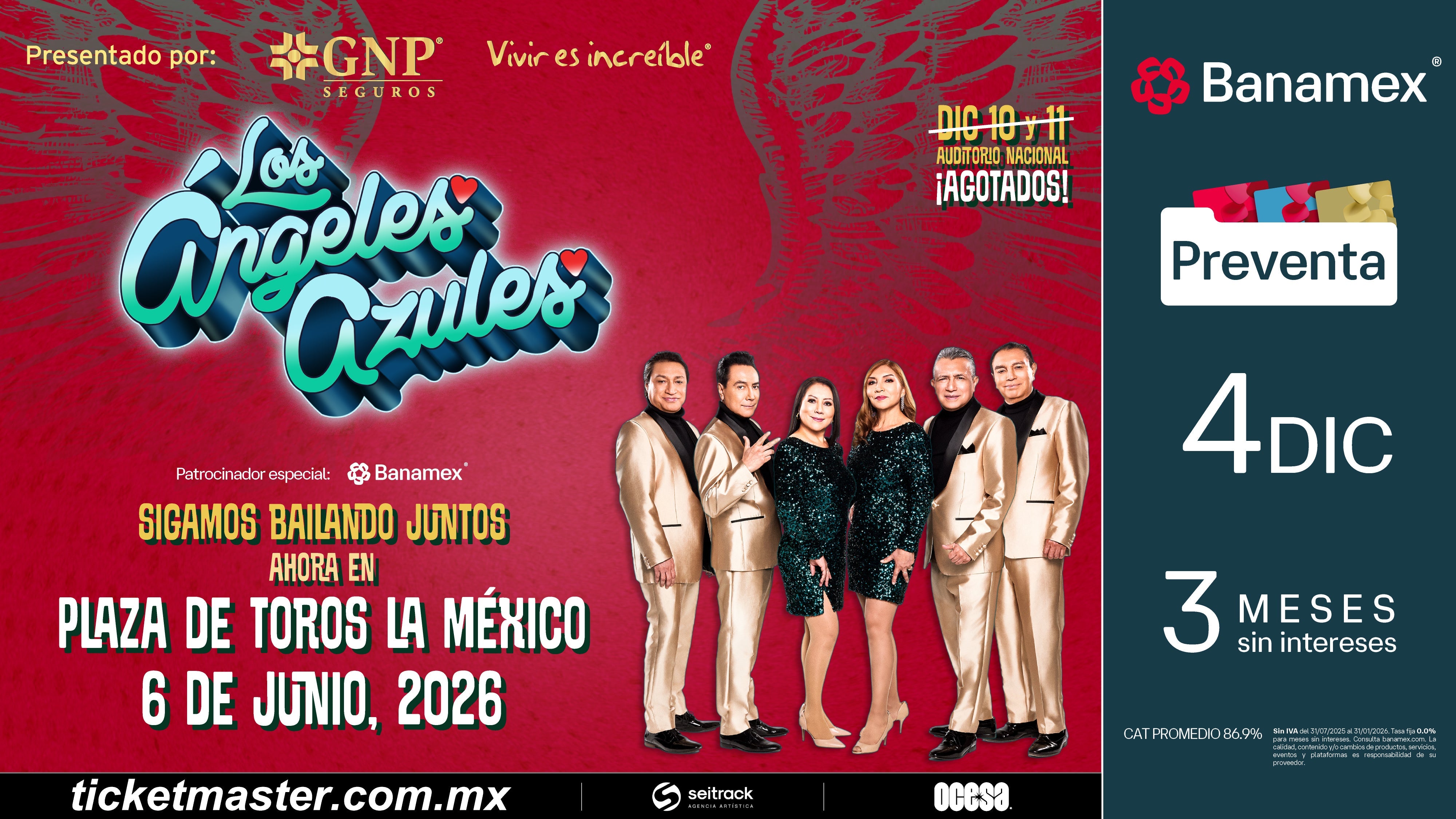 Los Ángel Azules darán concierto en la Monumental Plaza de Toros “La México”