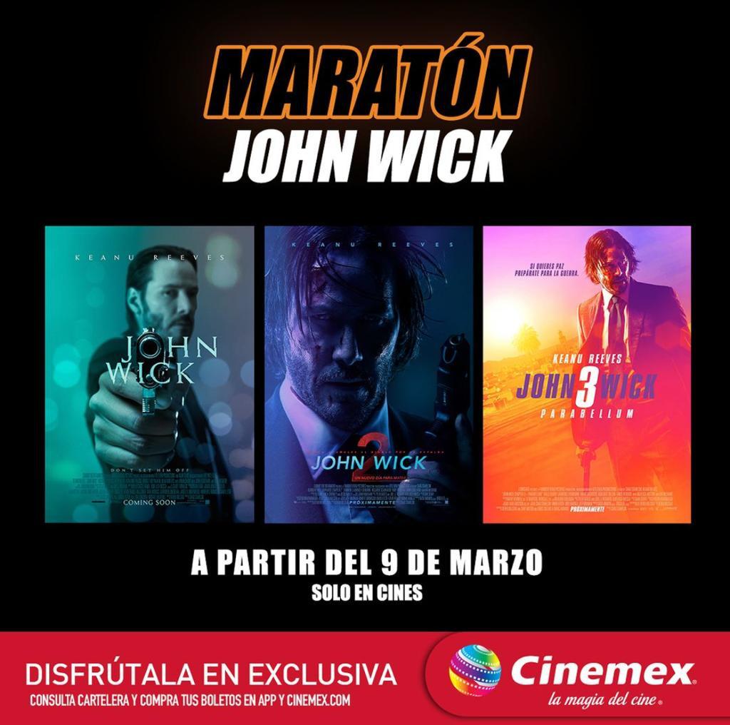REVIVE LA ACCIÓN Y ADRENALINA DE JOHN WICK CON UN MARATÓN EXCLUSIVO EN CINEMEX