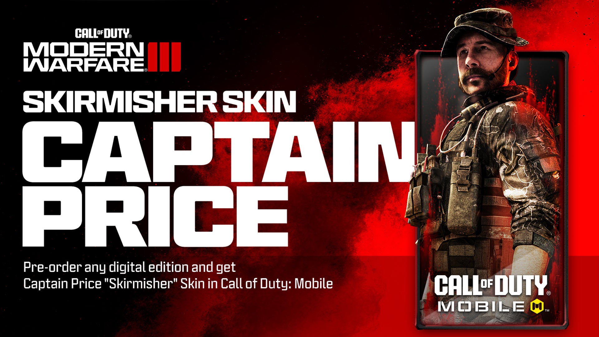 Reserva Modern Warfare III y recibe el aspecto de Capitán Price en COD: Mobile