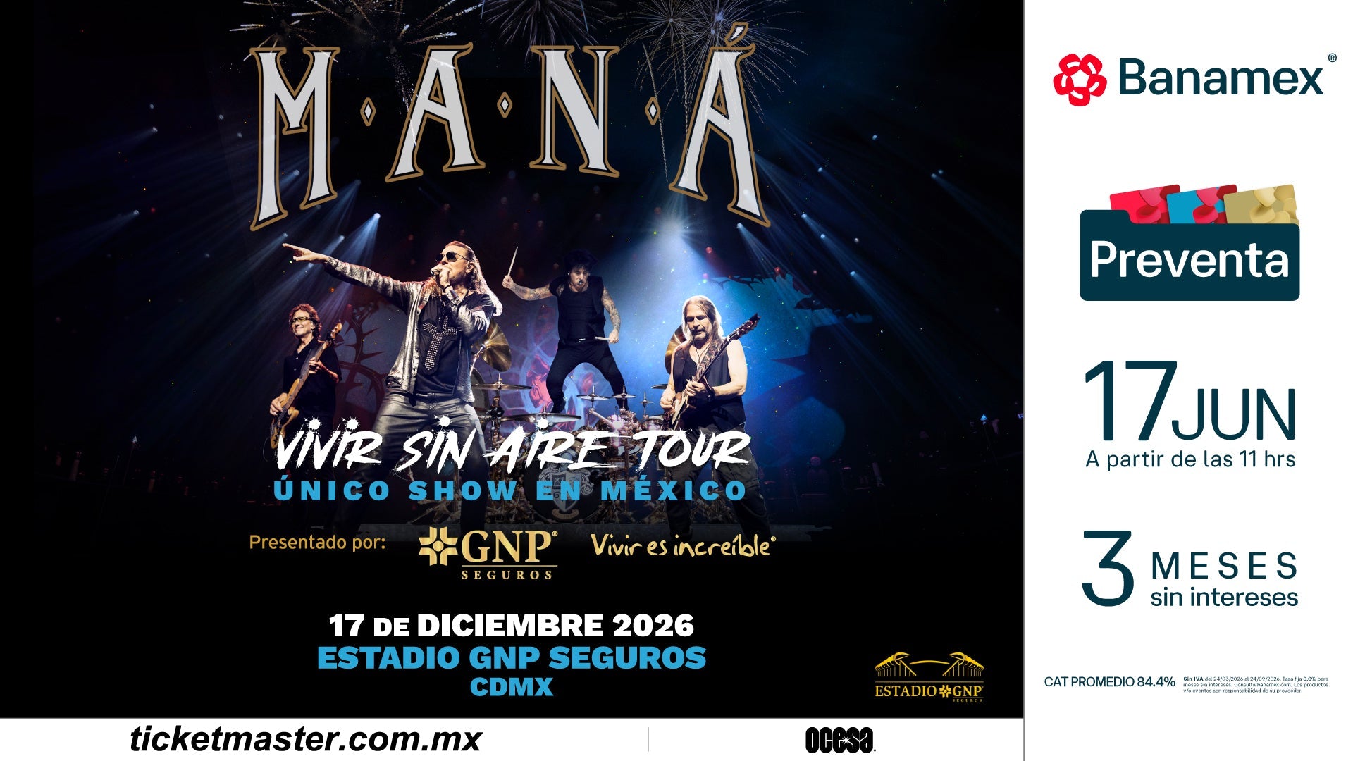 ¡¡¡Maná anuncia su regreso al Estadio GNP Seguros!!!