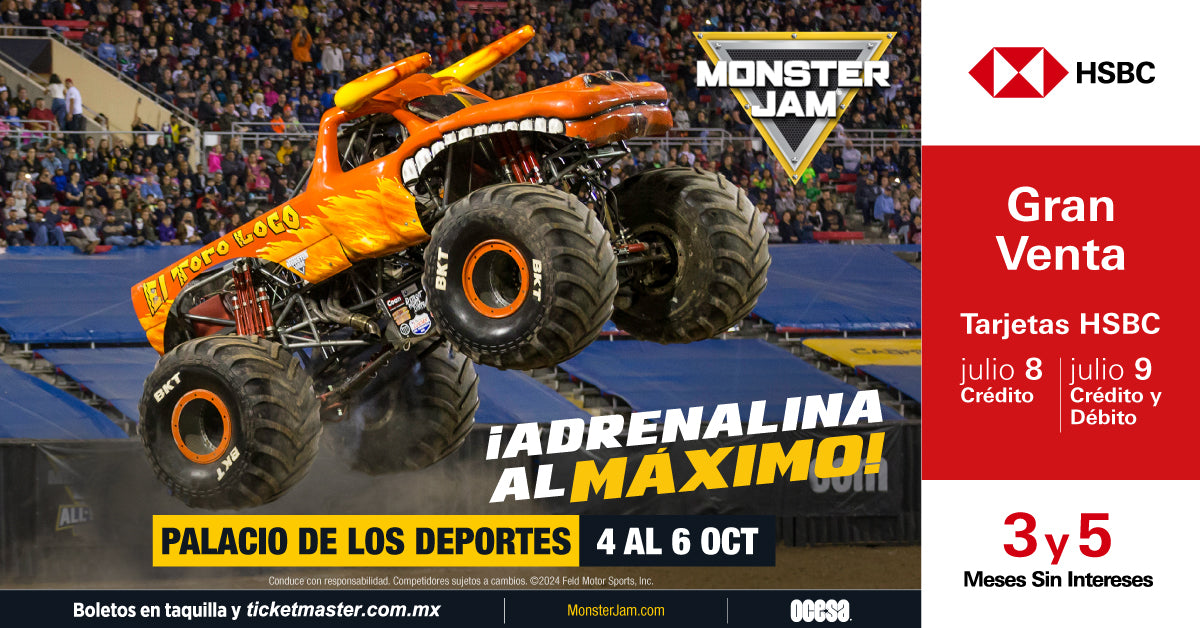 MONSTER JAM ADRENALINA AL MÁXIMO EN LA CIUDAD DE MÉXICO