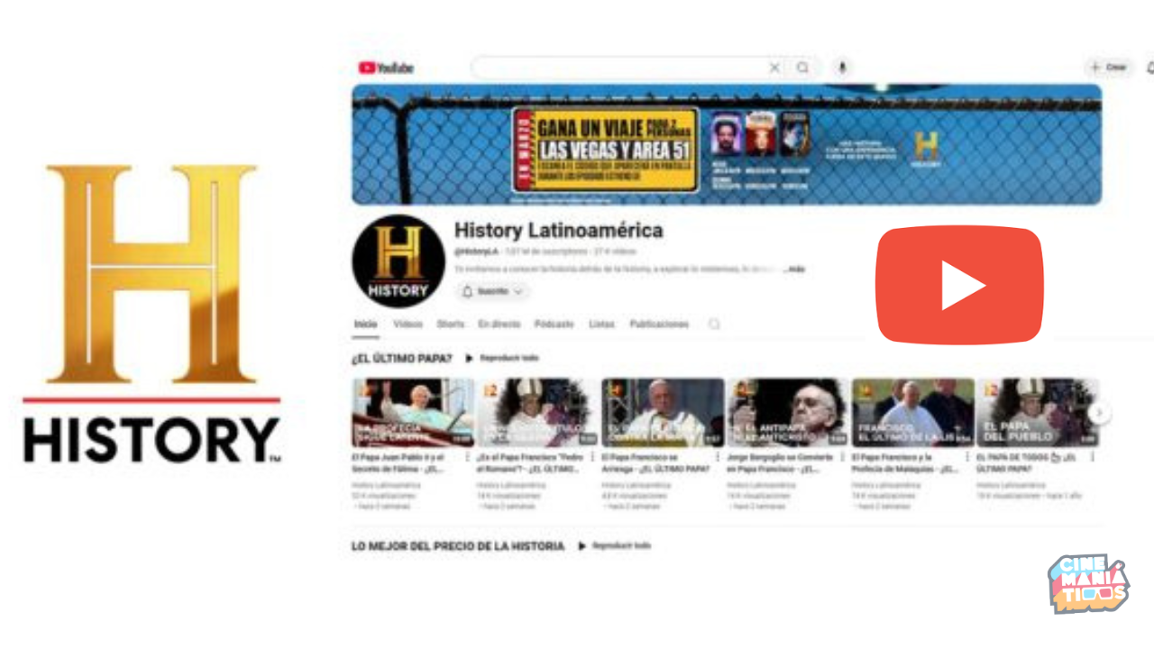 HISTORY EN AMÉRICA LATINA SUPERA LOS 7 MILLONES DE SUSCRIPTORES EN YOUTUBE EN MARZO