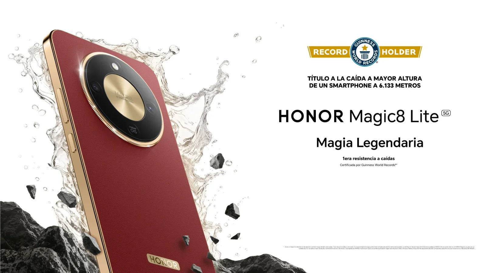 HONOR Magic8 Lite: el smartphone que sobrevivió más de 6 mil metros y ganó un Récord Guinness