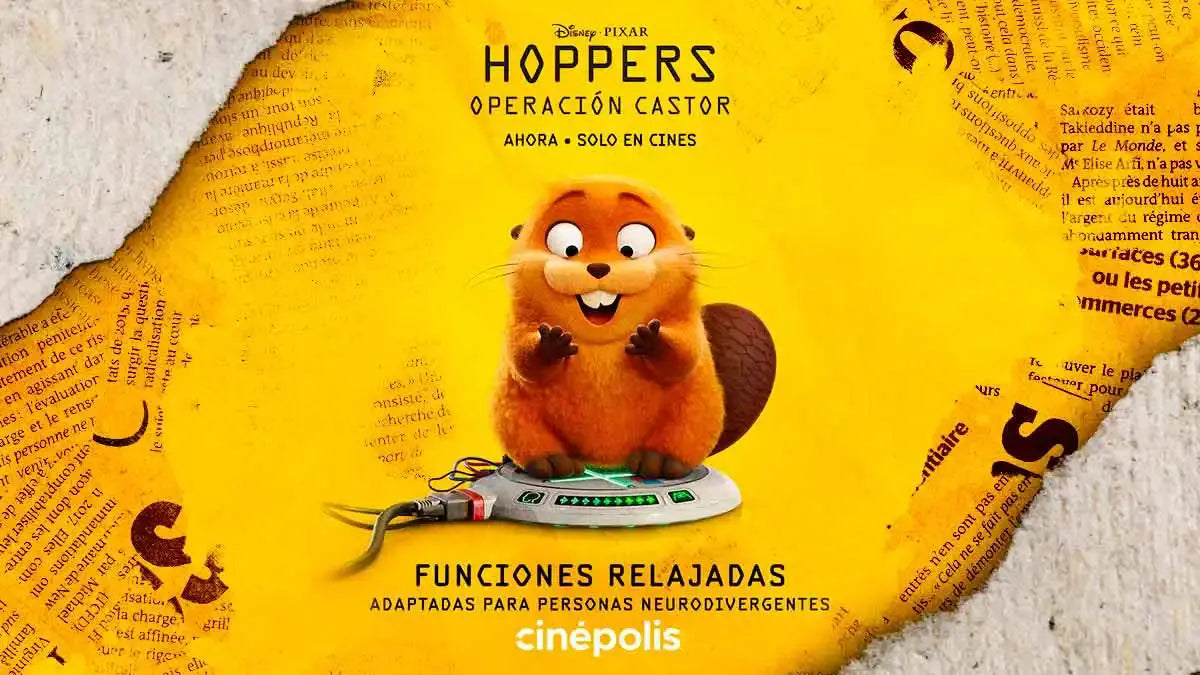 Las funciones relajadas y funciones con subtítulos descriptivos de Hoppers: Operación Castor llegan a Cinépolis