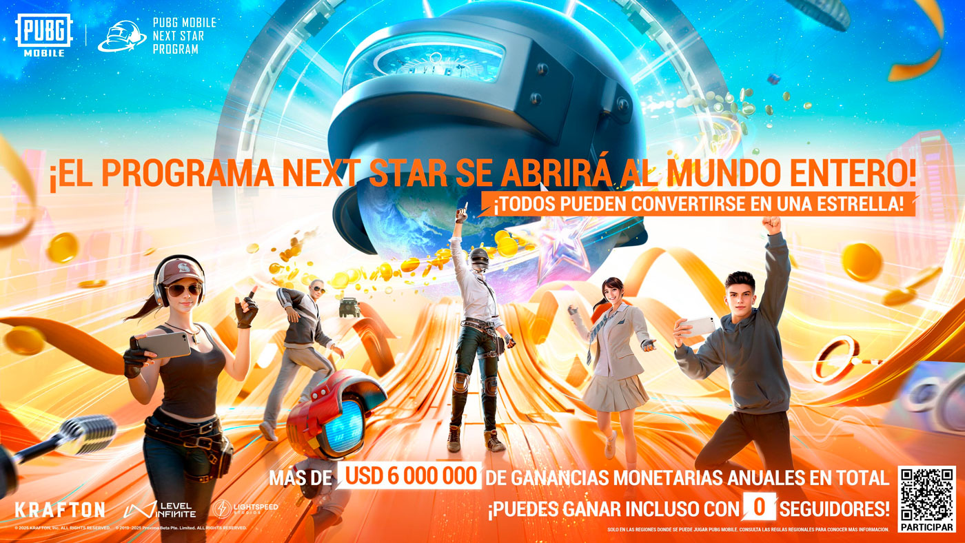 PUBG MOBILE lanza el programa de reclutamiento global de creadores “Next Star”