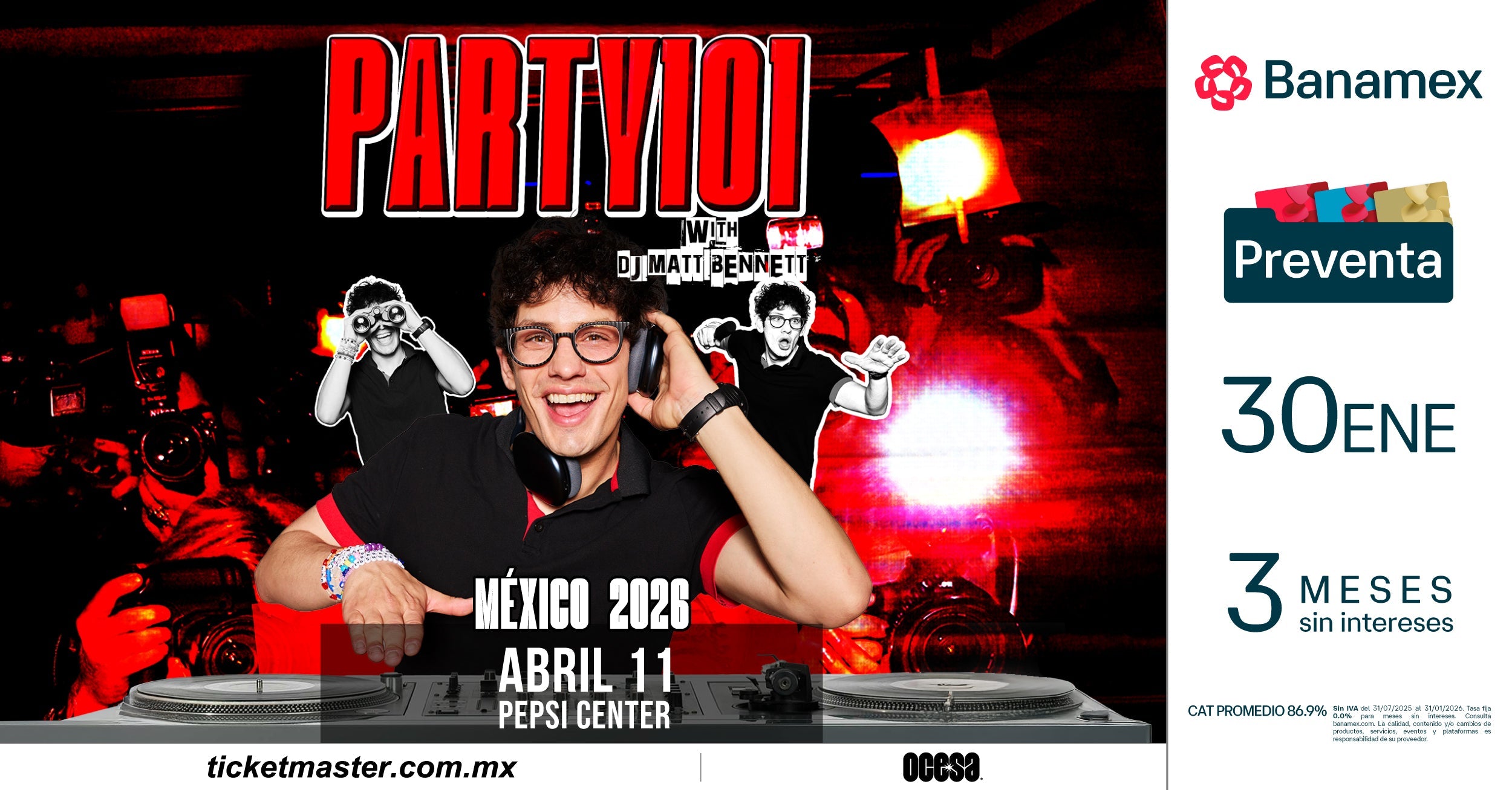 Party 101 - DJ Matt Bennett: La fiesta más icónica de la nostalgia pop llega a México